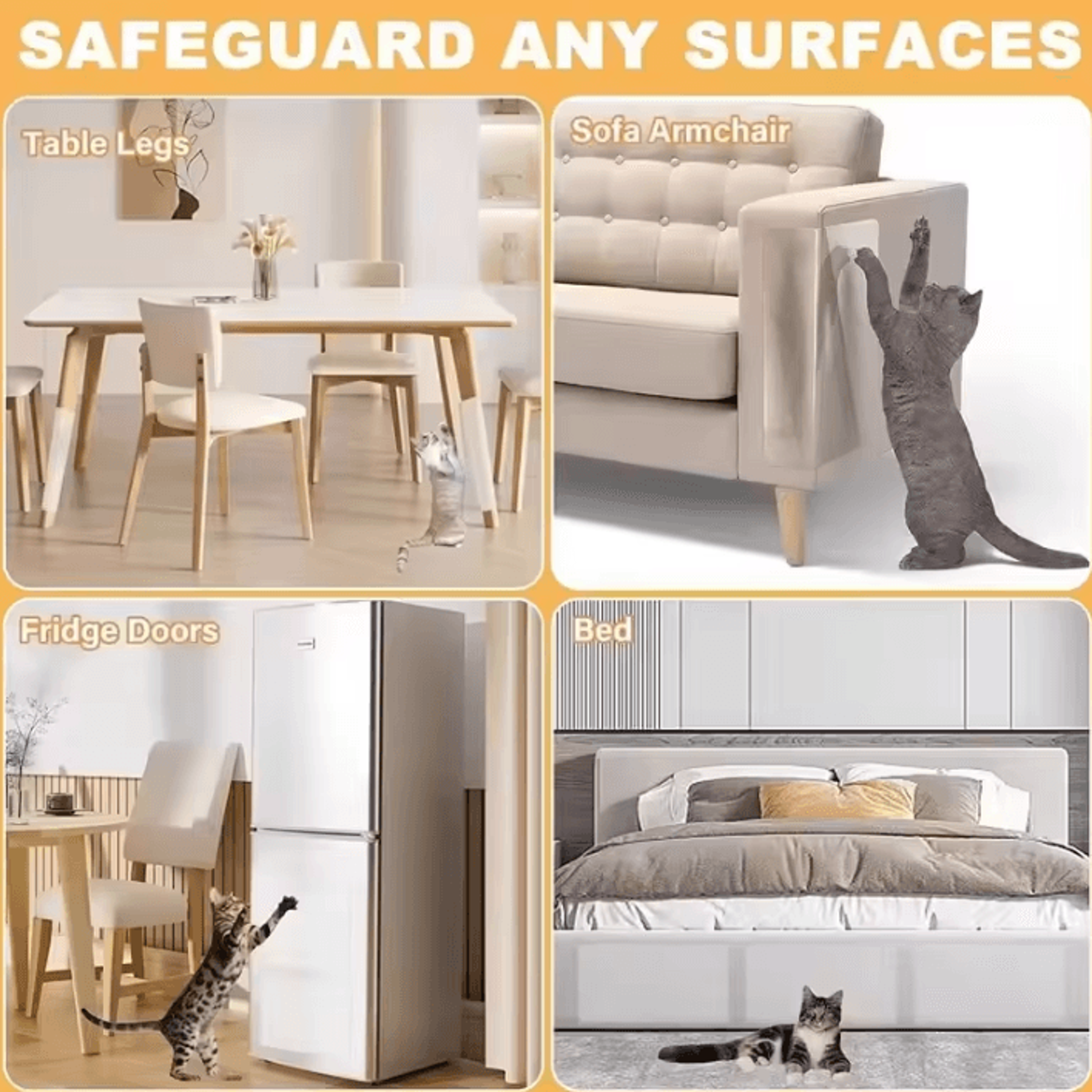 ClearShield Cat Scratch Furniture Protector For Sofas  Tables 4