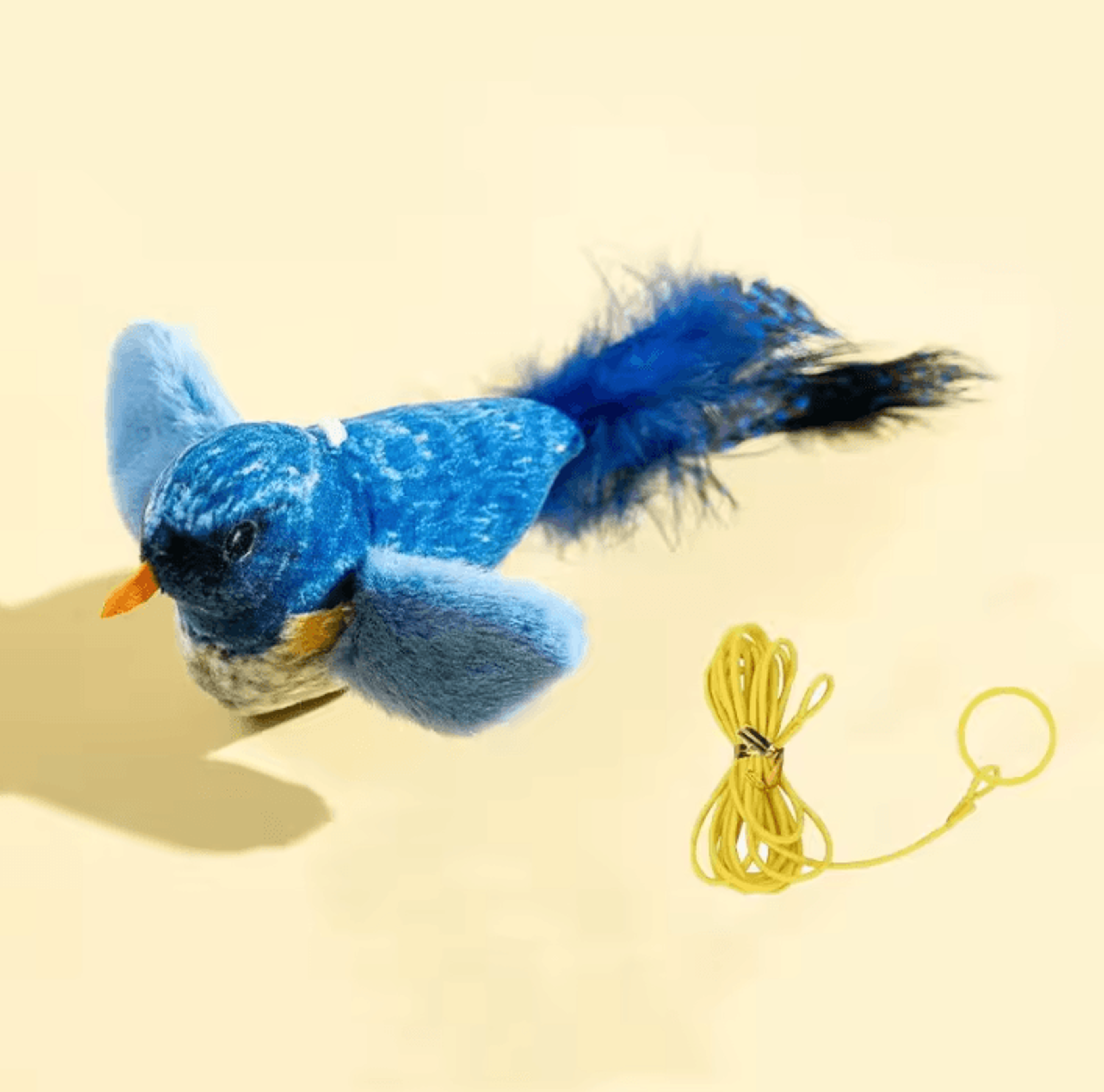 BirdFlutter Interactive Cat Door Toy With Catnip  Squeaky Bird 4