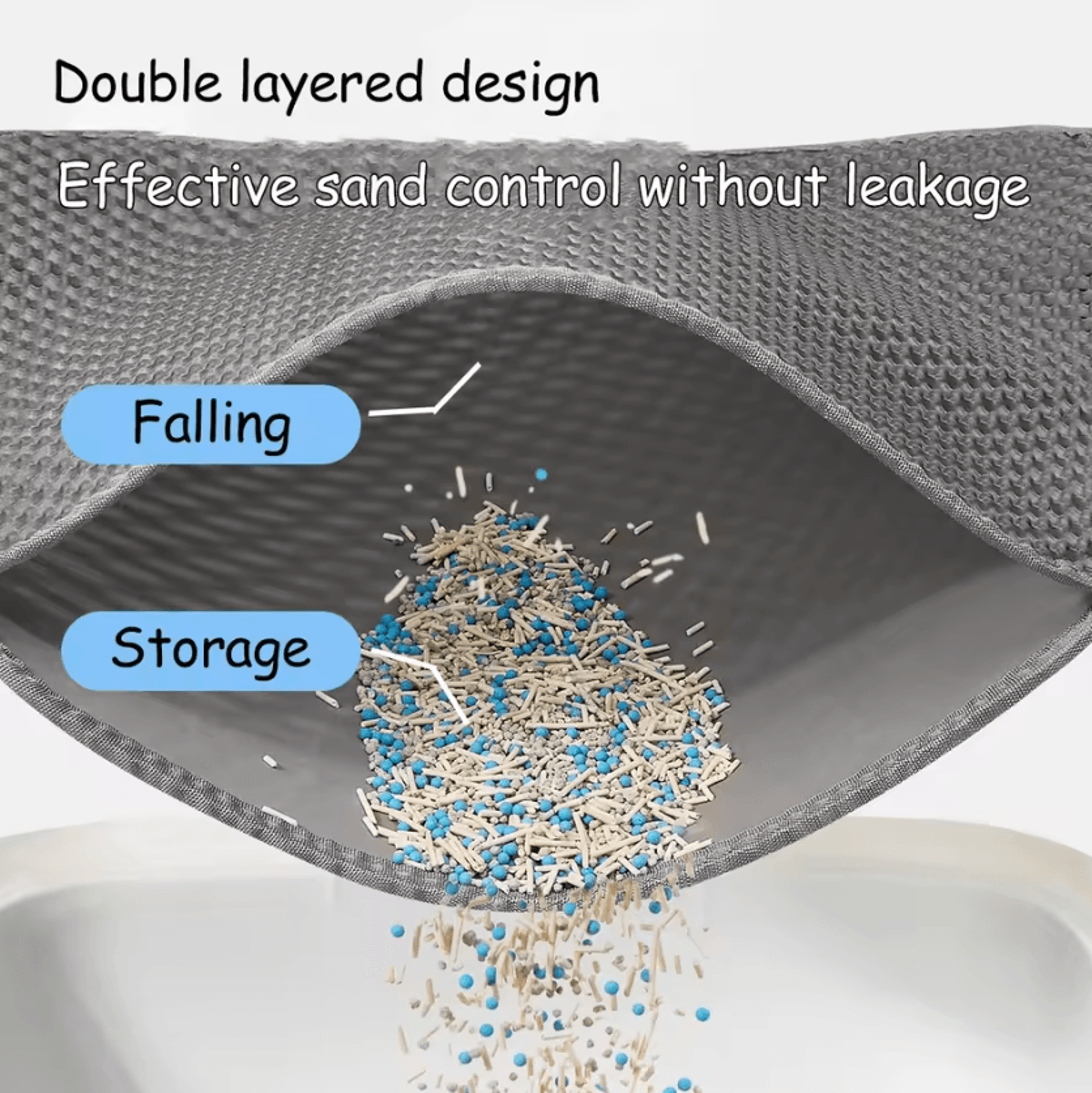90x60CM Waterproof Double Layer Cat Litter Trapping Mat 1