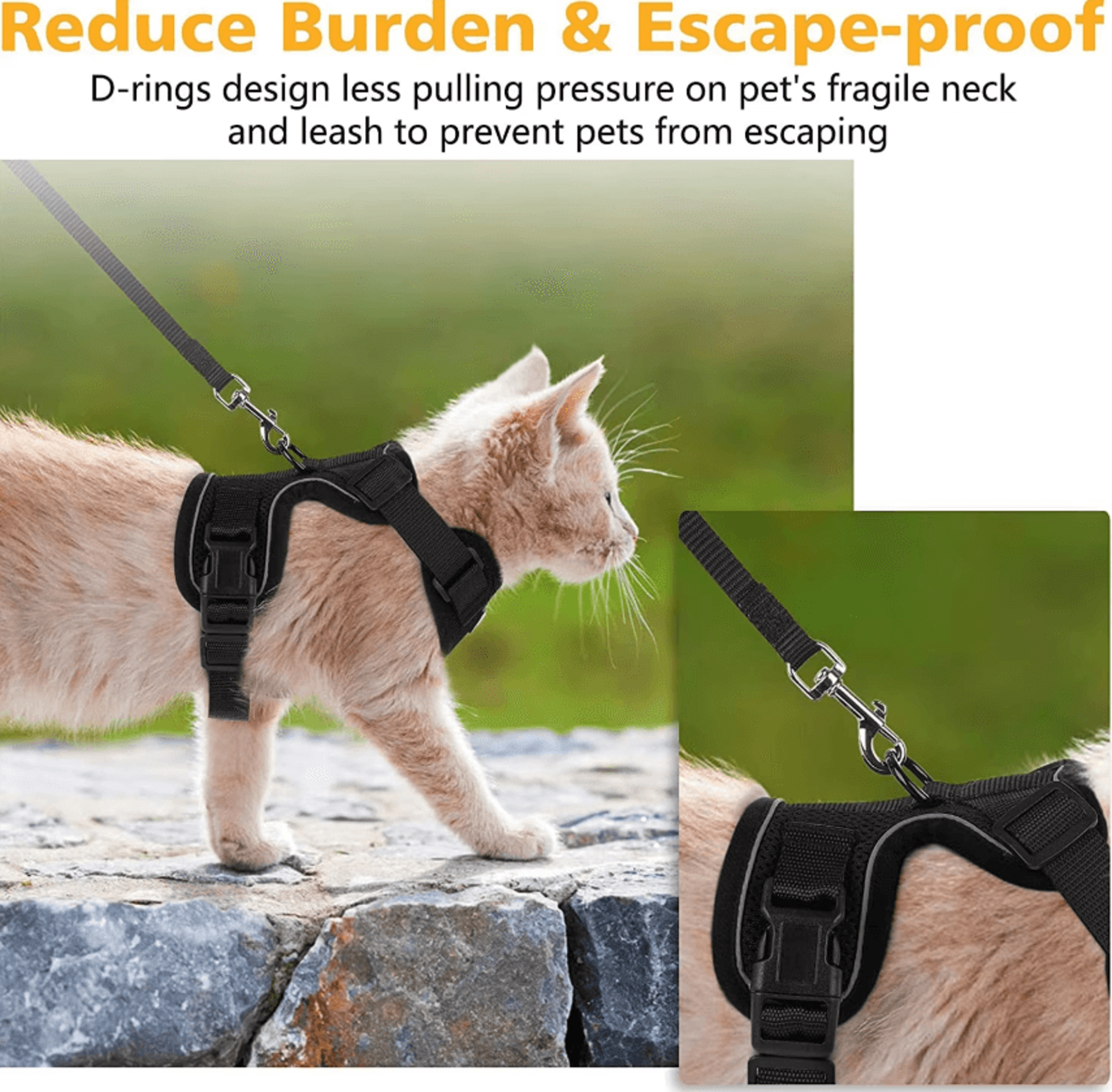 EasyControl EscapeProof Cat Harness  Leash Set 2