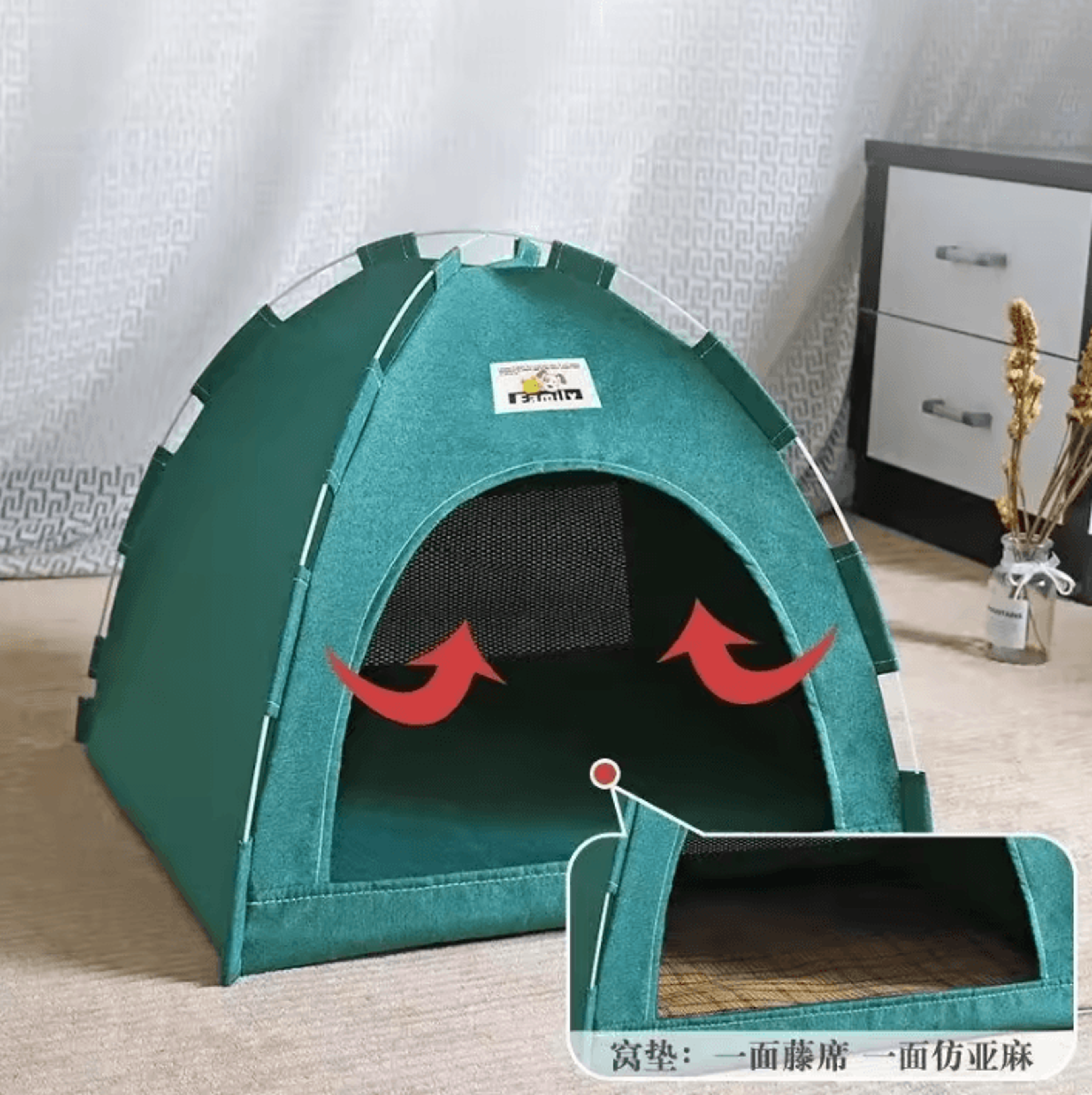 CozyPaws Indoor Cat Tent Bed For Cats  Small Dogs 0