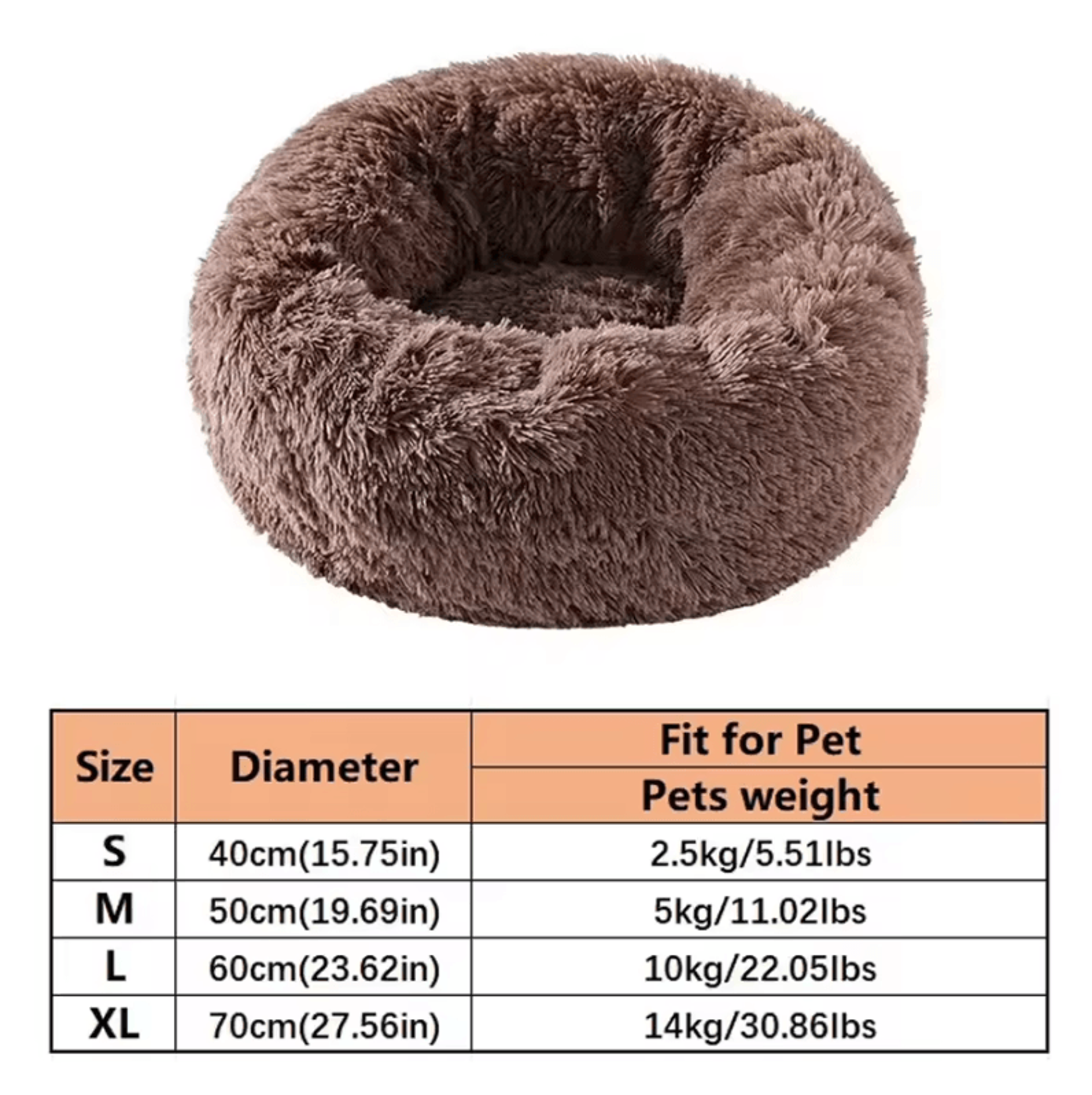 CloudNest Plush Donut Pet Bed For Cats  Small Dogs 2