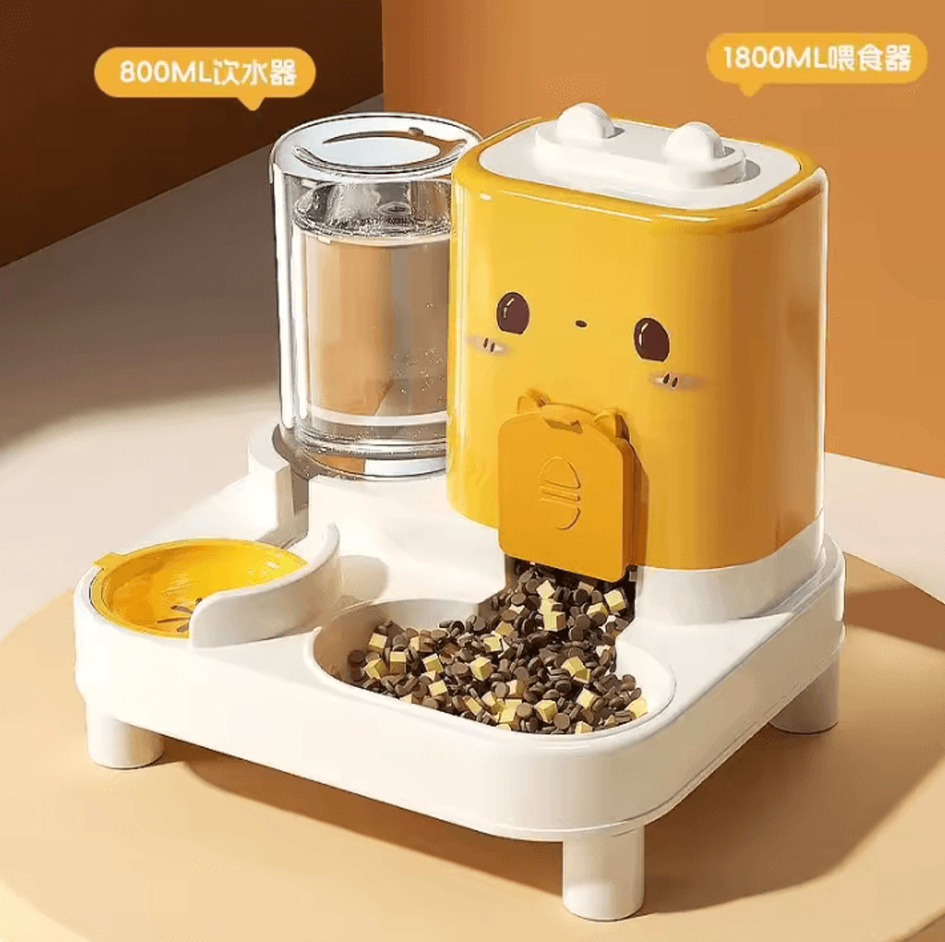 Automatic Gravity Pet Feeder  Water Dispenser Set With Large Capacity 4