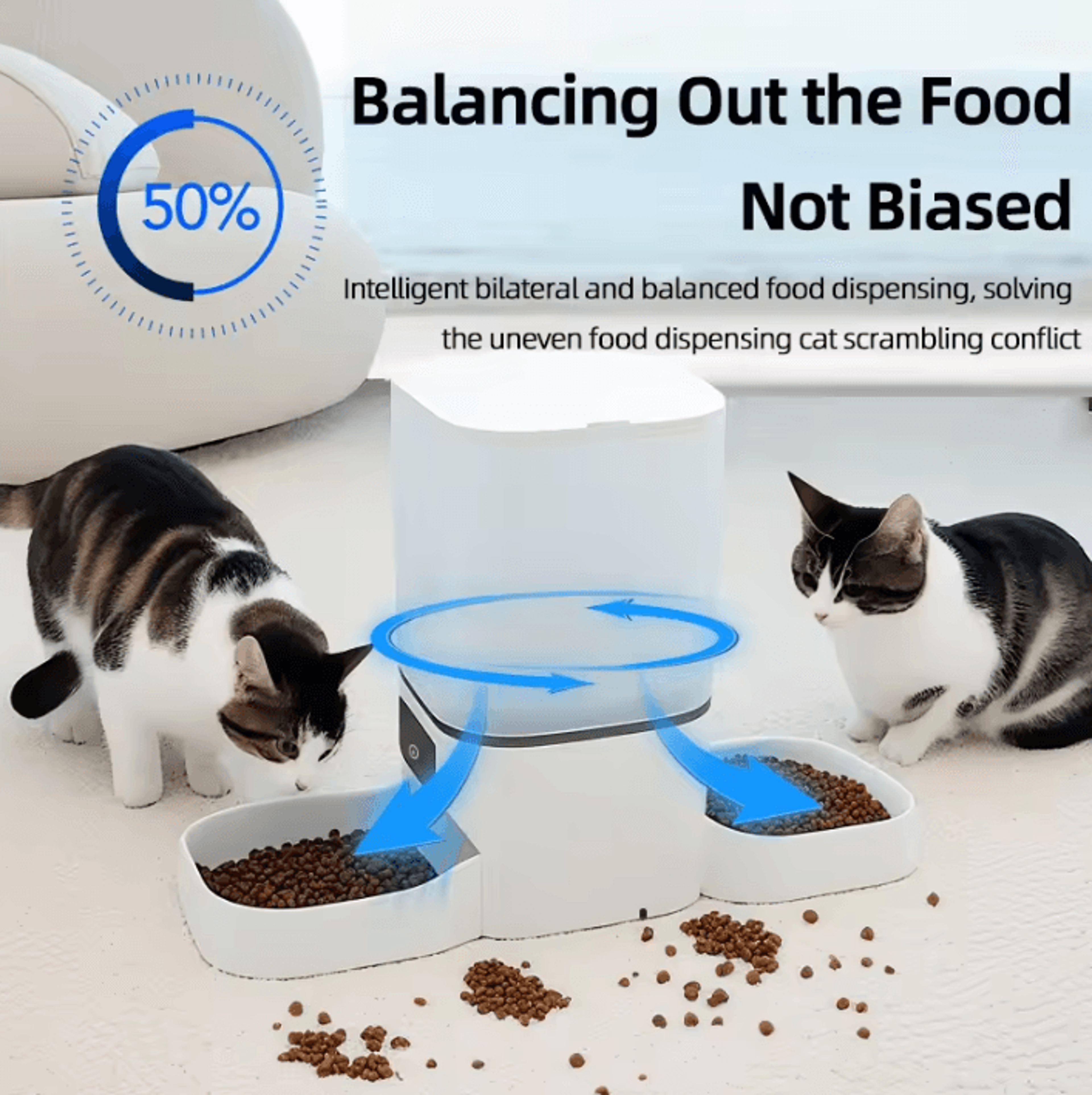 SmartServe 6L WiFi Automatic Pet Feeder For 2 Pets 2