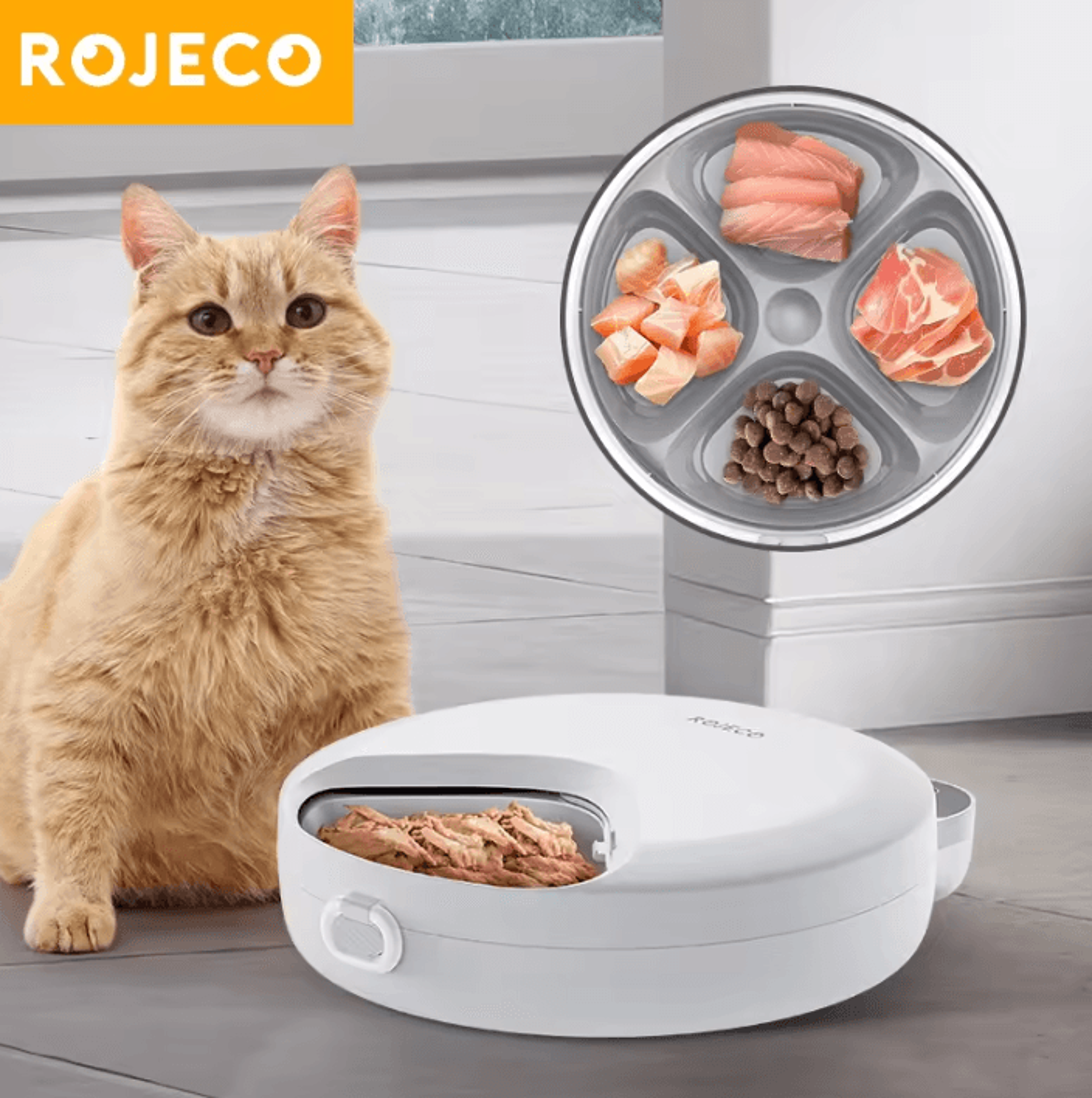 SmartServe 4Meal Automatic Wet  Dry Pet Feeder 0