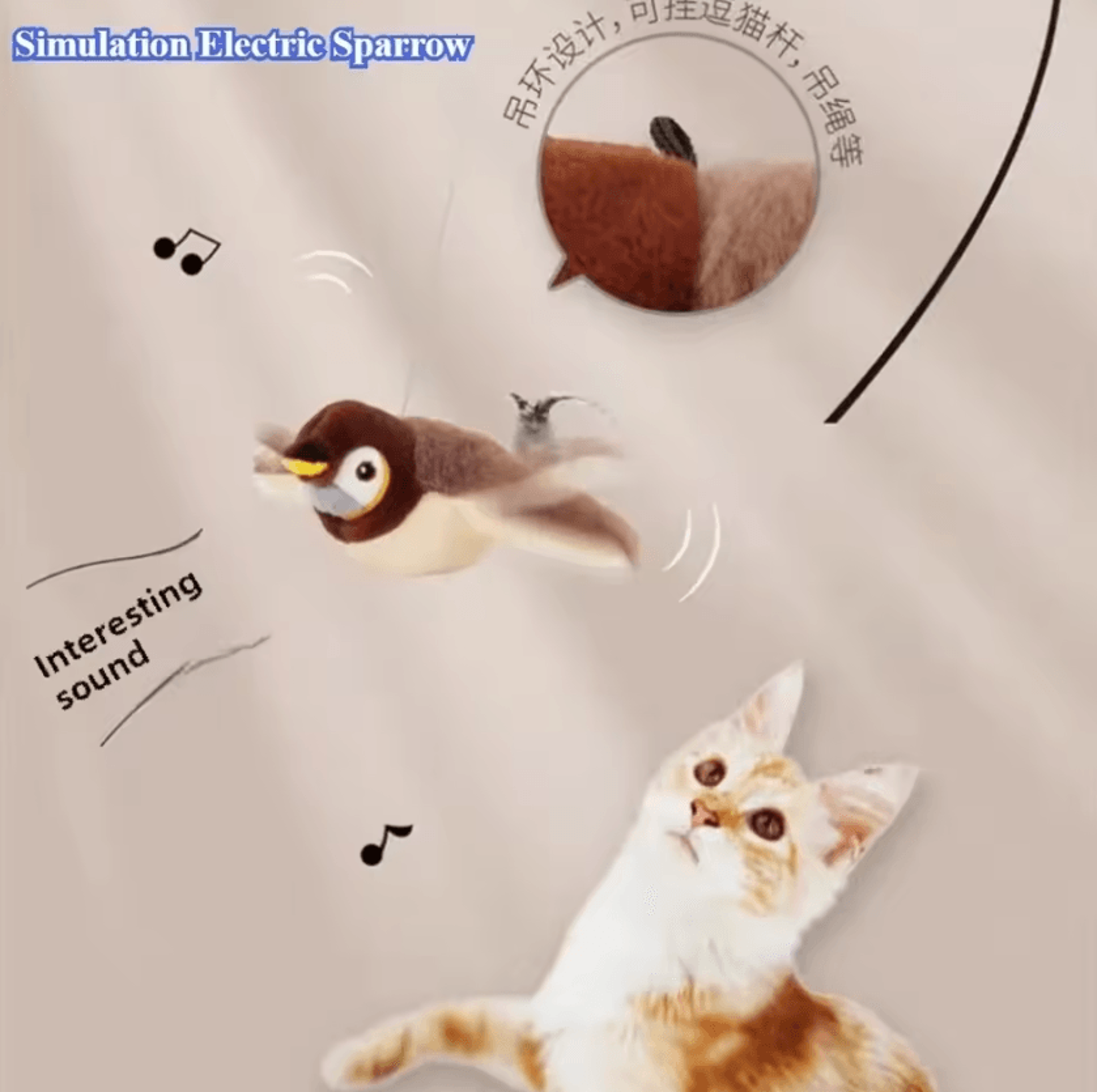 FlutterChirp Interactive Catnip Bird Toy 2