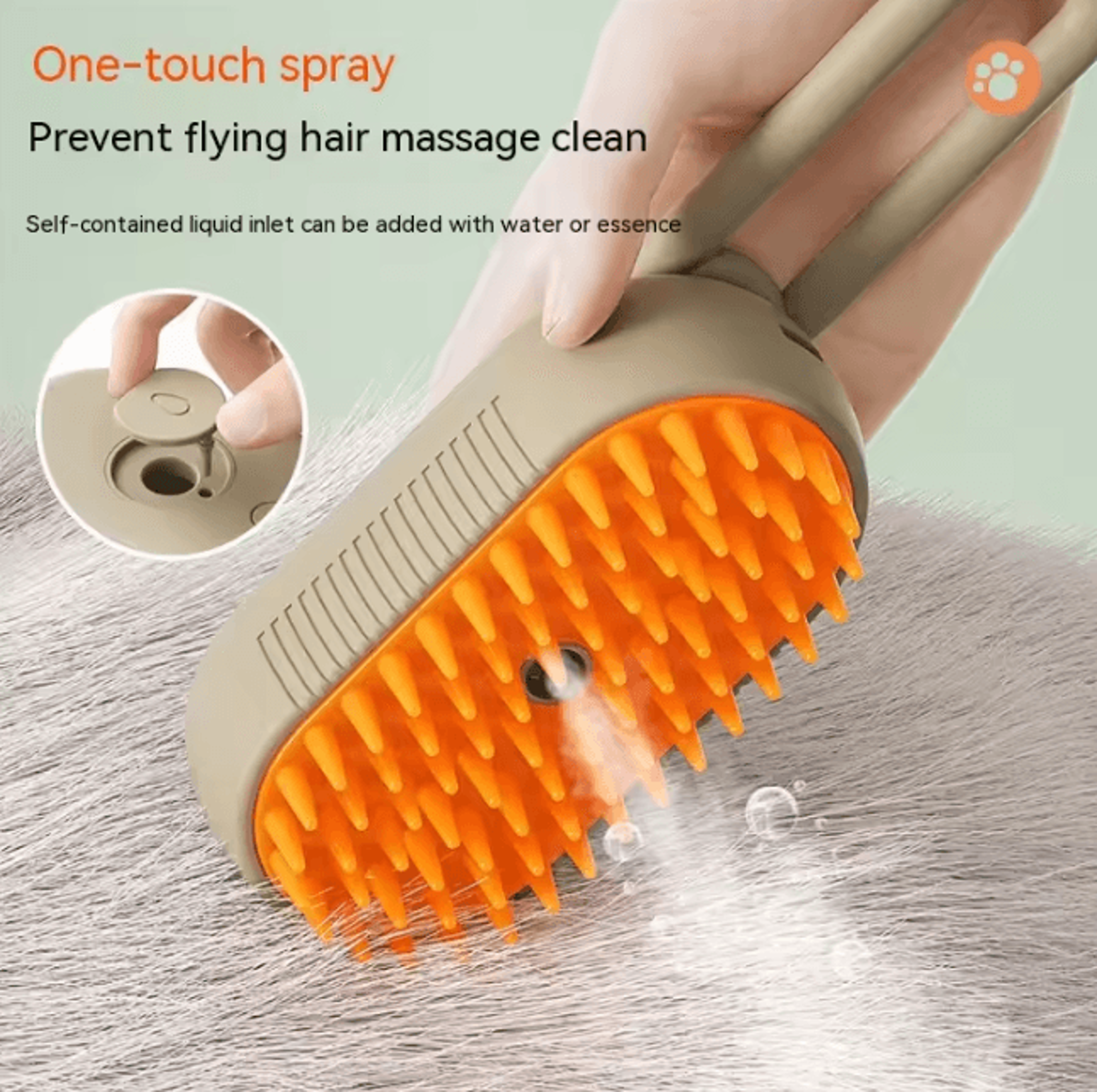 petmist electric spray grooming comb for cats & dogs