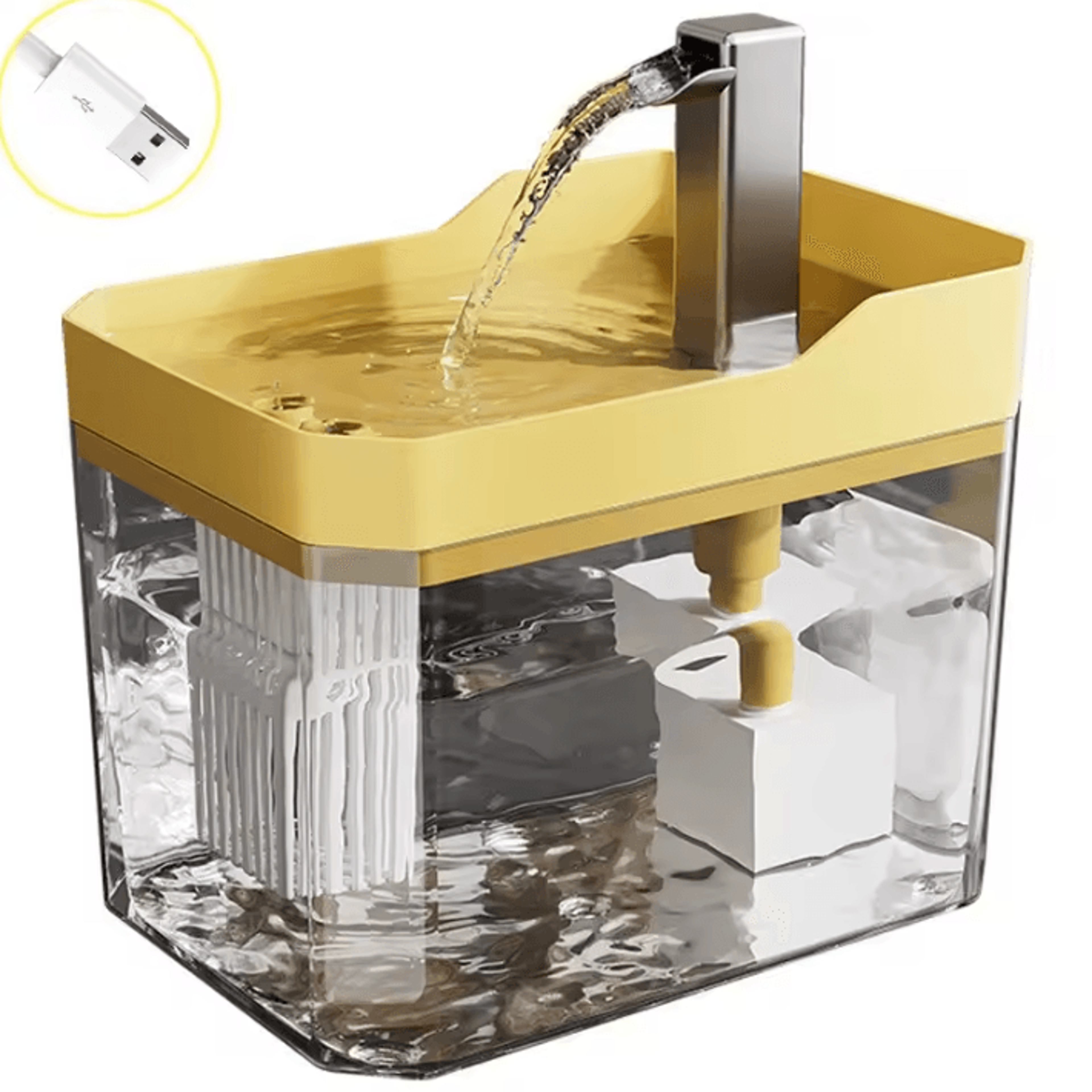 ClearFlow USB Cat Water Fountain  Automatic Filtered Pet Water Dispenser With AntiDry Protection 5