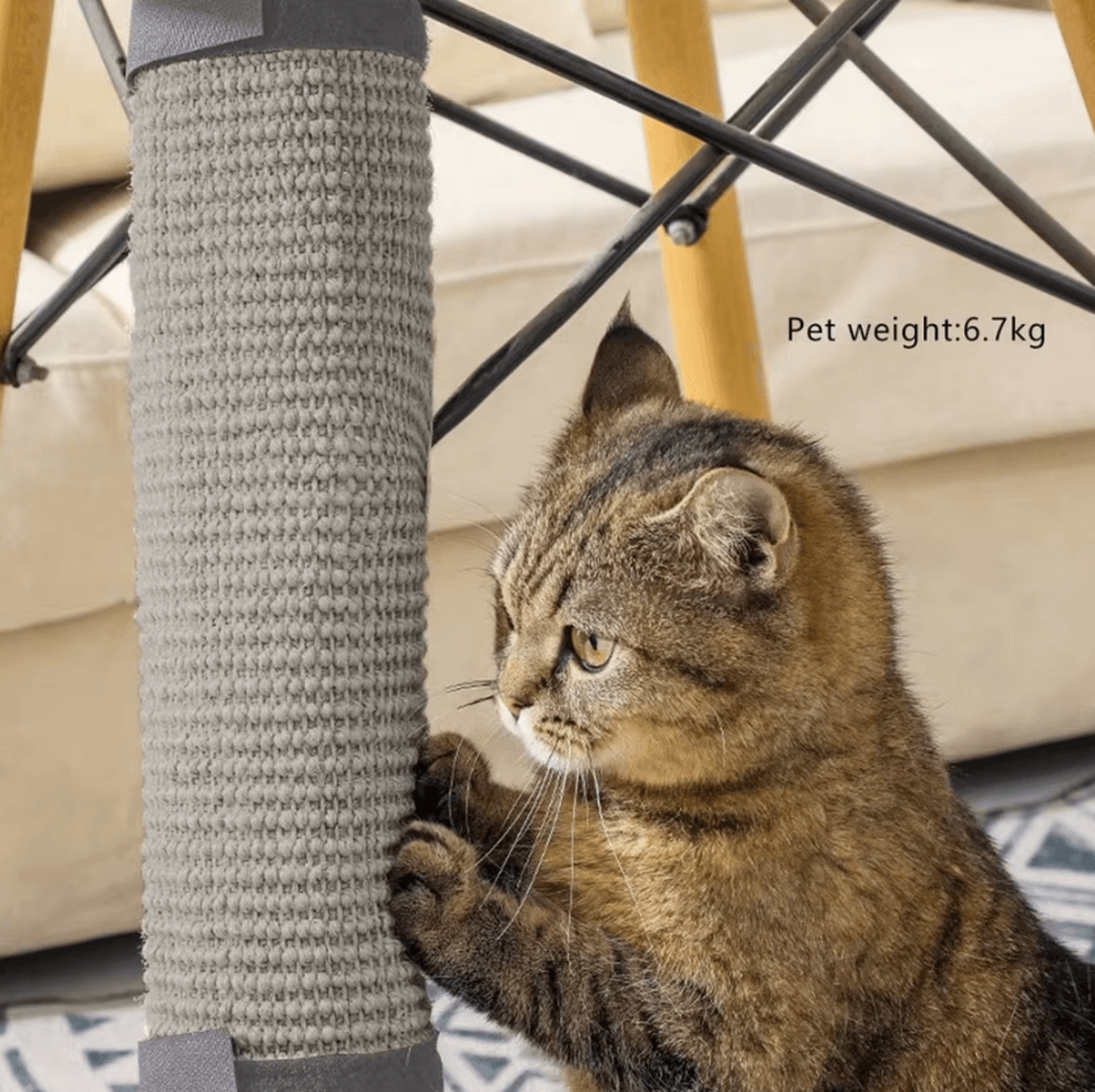 sisalguard table leg cat scratcher – wraparound furniture protector for cats