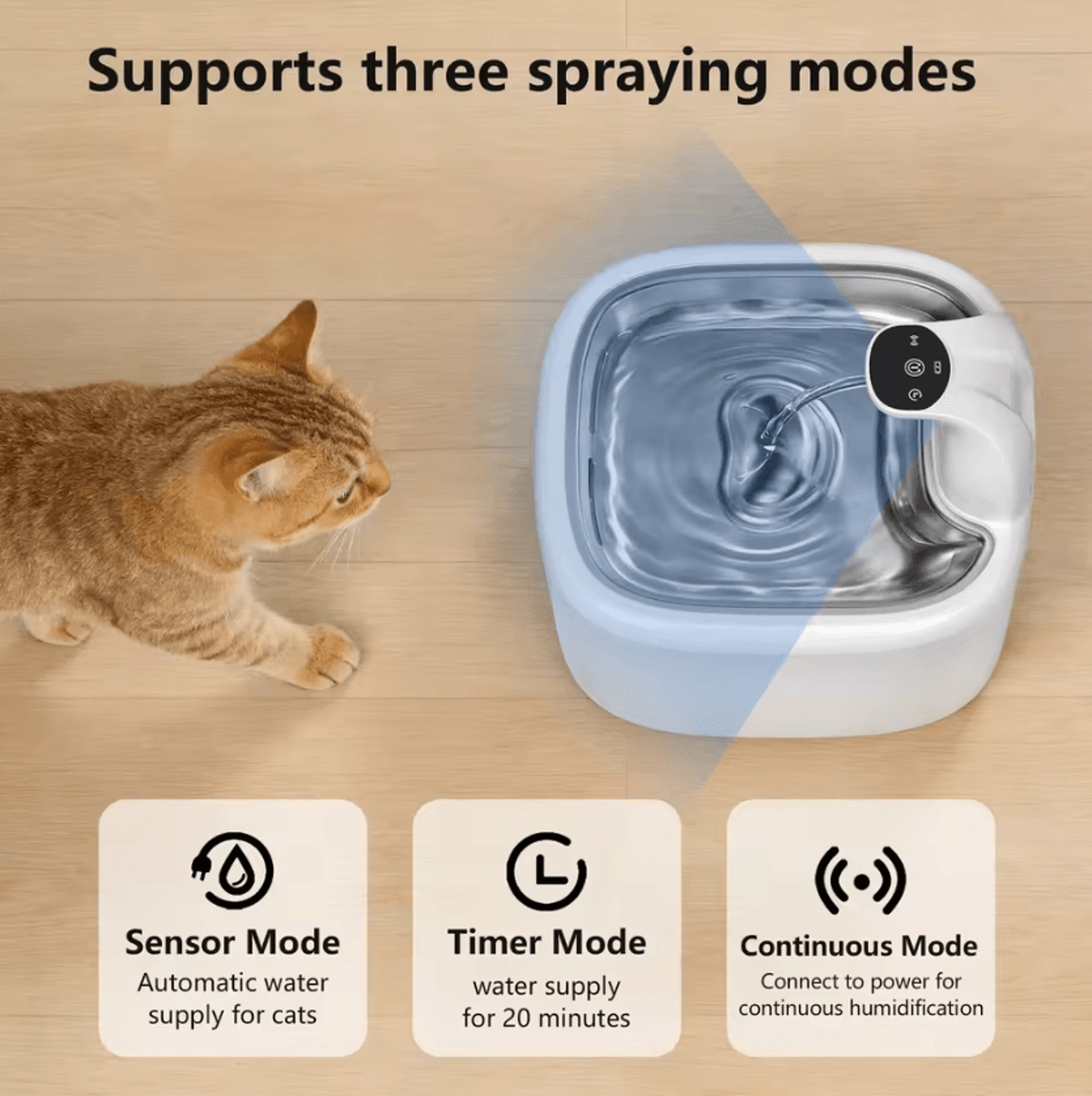 PureFlow 35L Wireless Cat Water Fountain With Motion Sensor 1
