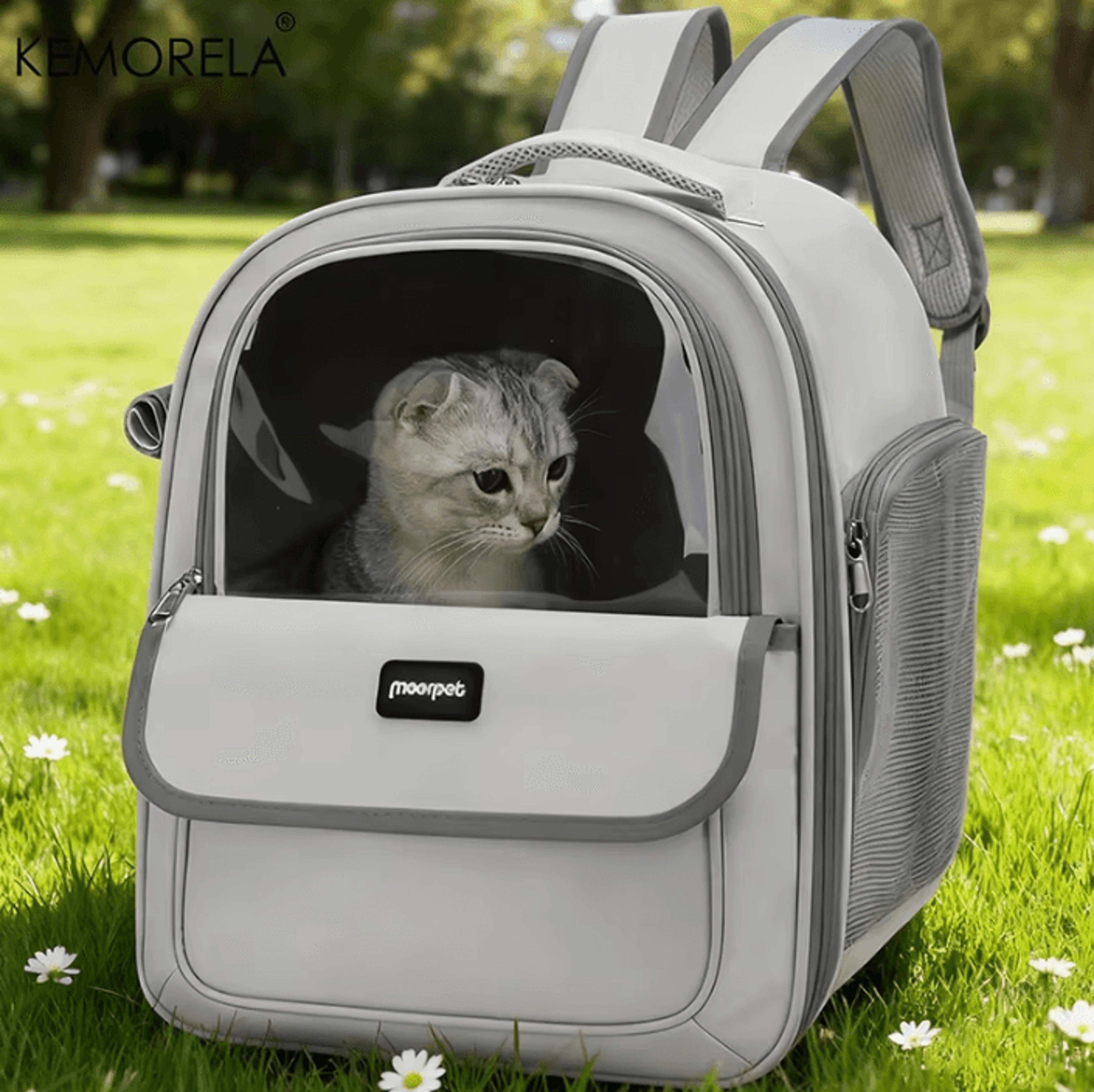 TrailPaws Foldable Pet Carrier Backpack For Cats  Small Dogs 0