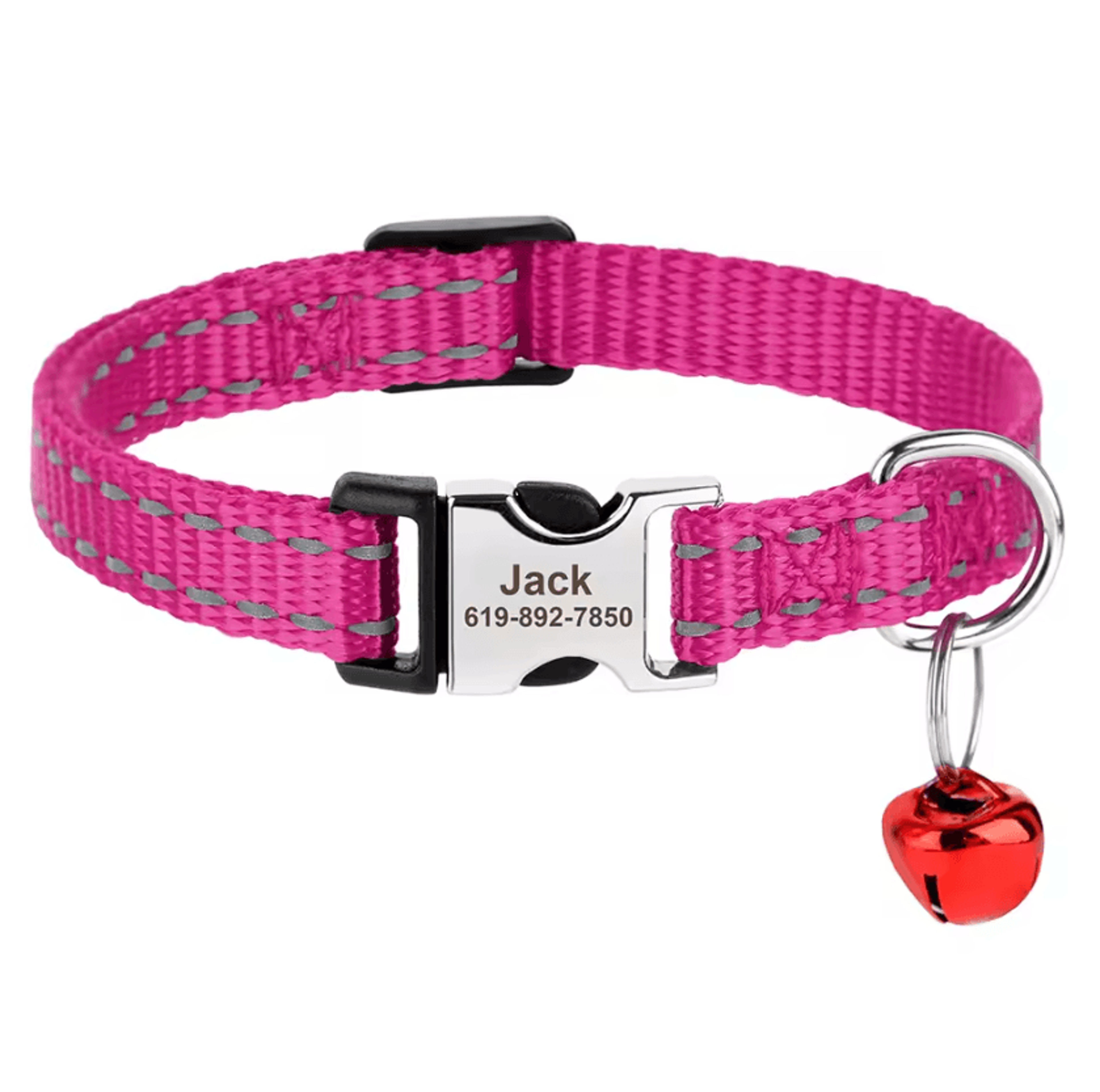 SafeGlow Personalized Reflective Cat Collar For Cats  Small Dogs 3