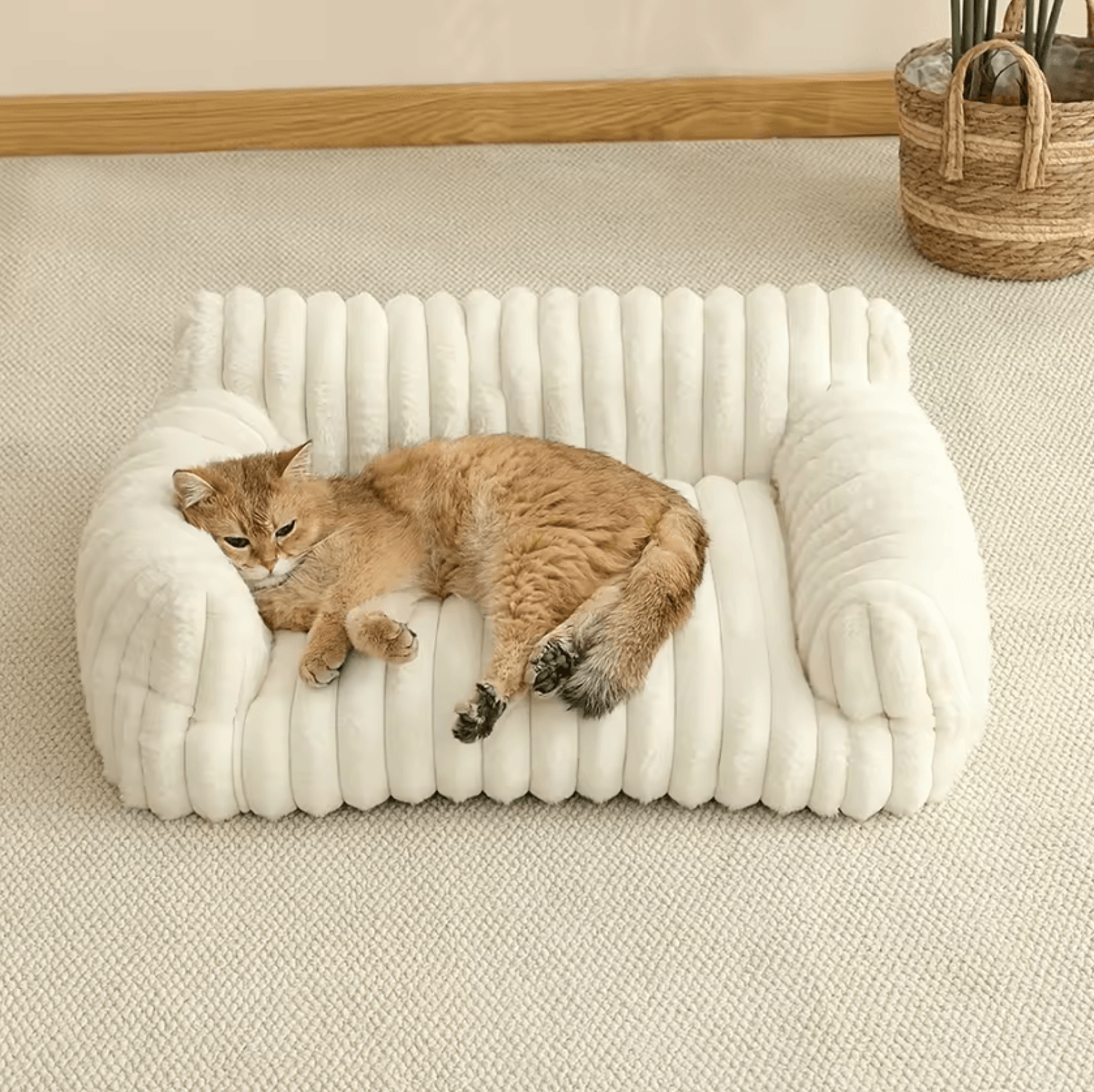 CozyStripe AllSeason Cat Sofa Bed For Small  Medium Pets 4