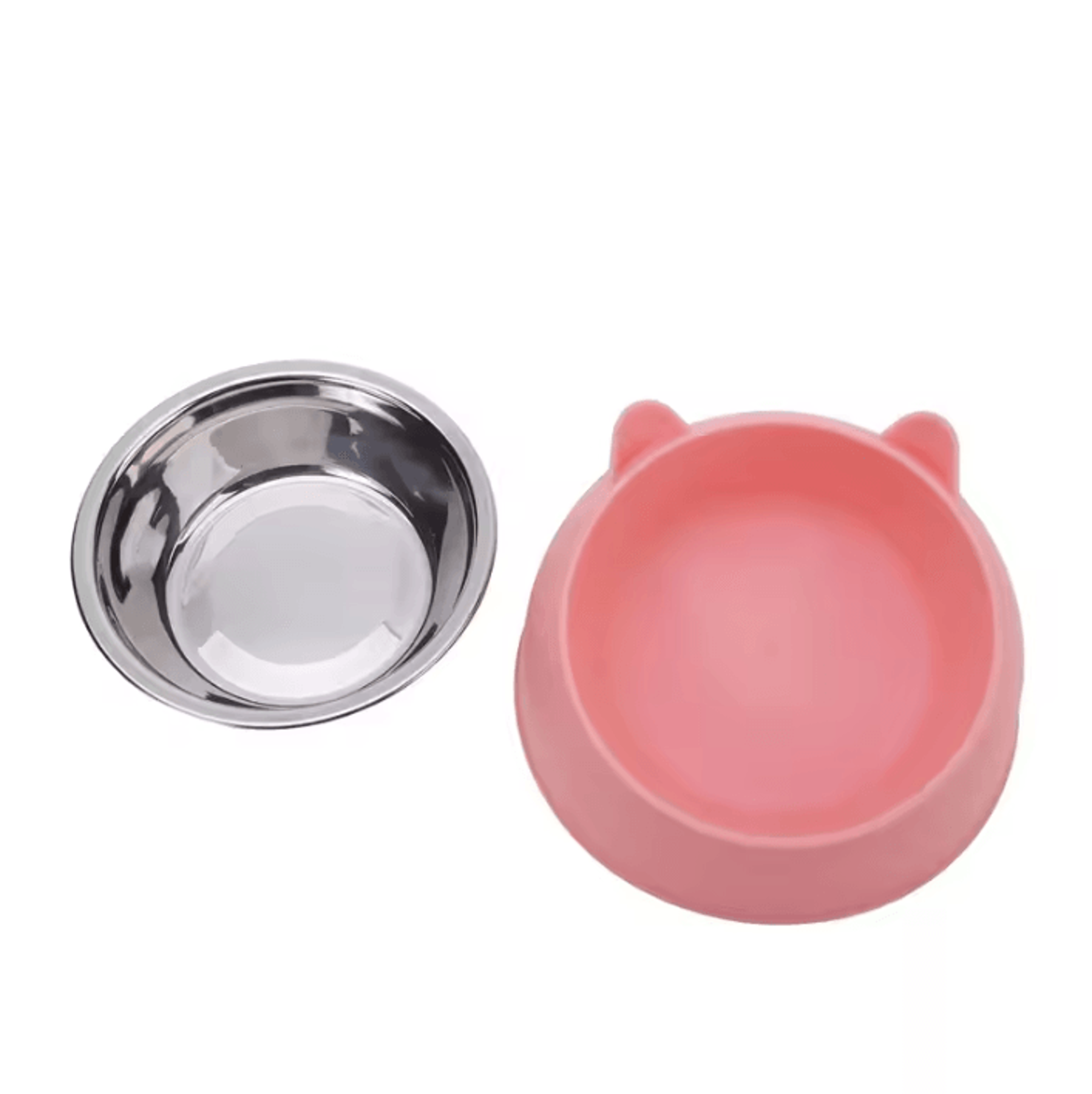 tiltease stainless steel elevated cat bowl for cats & small dogs