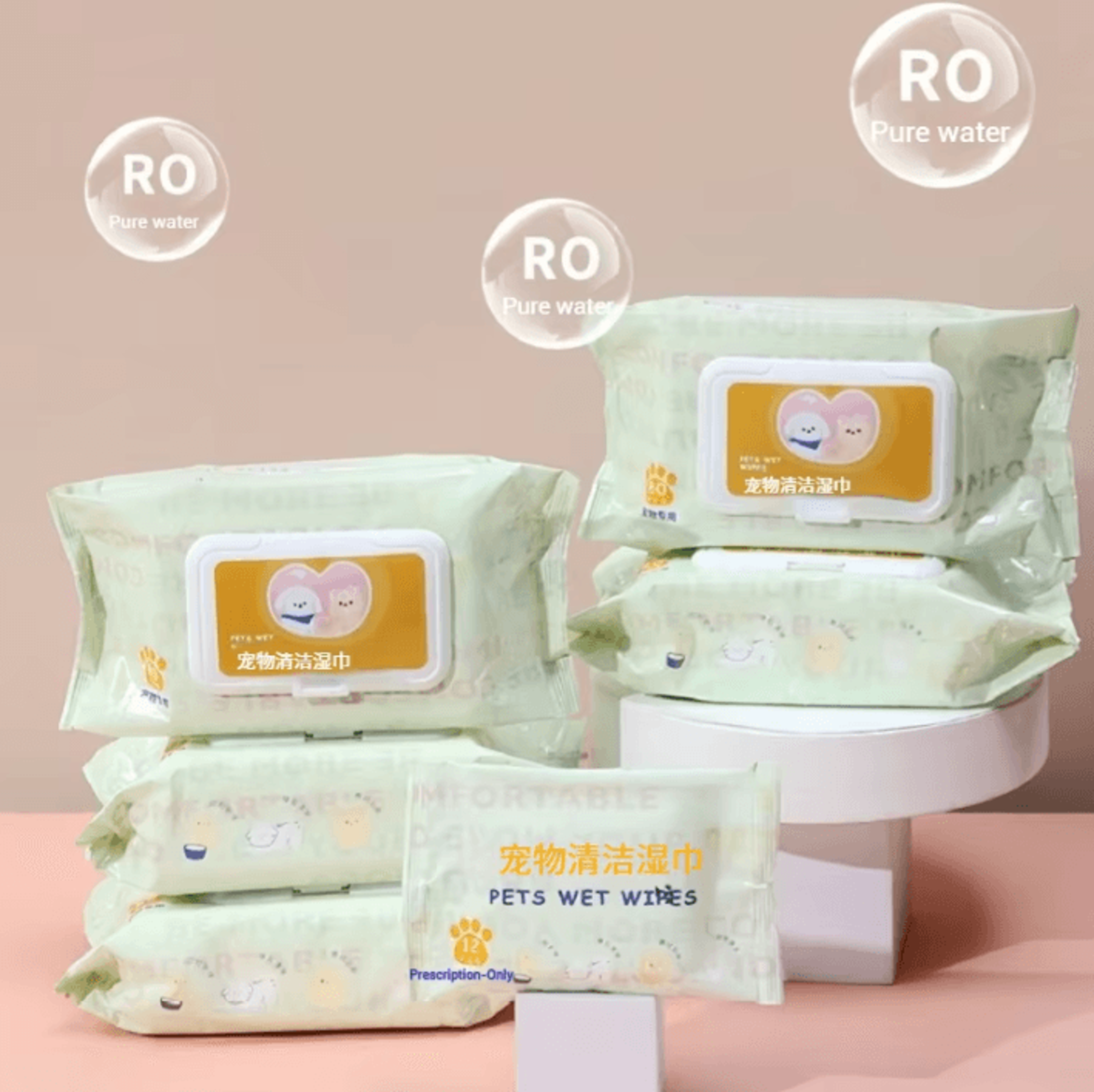 3Pack Pet Cleaning Wipes For Cats  Dogs  Tear Stain  Odor Care 2