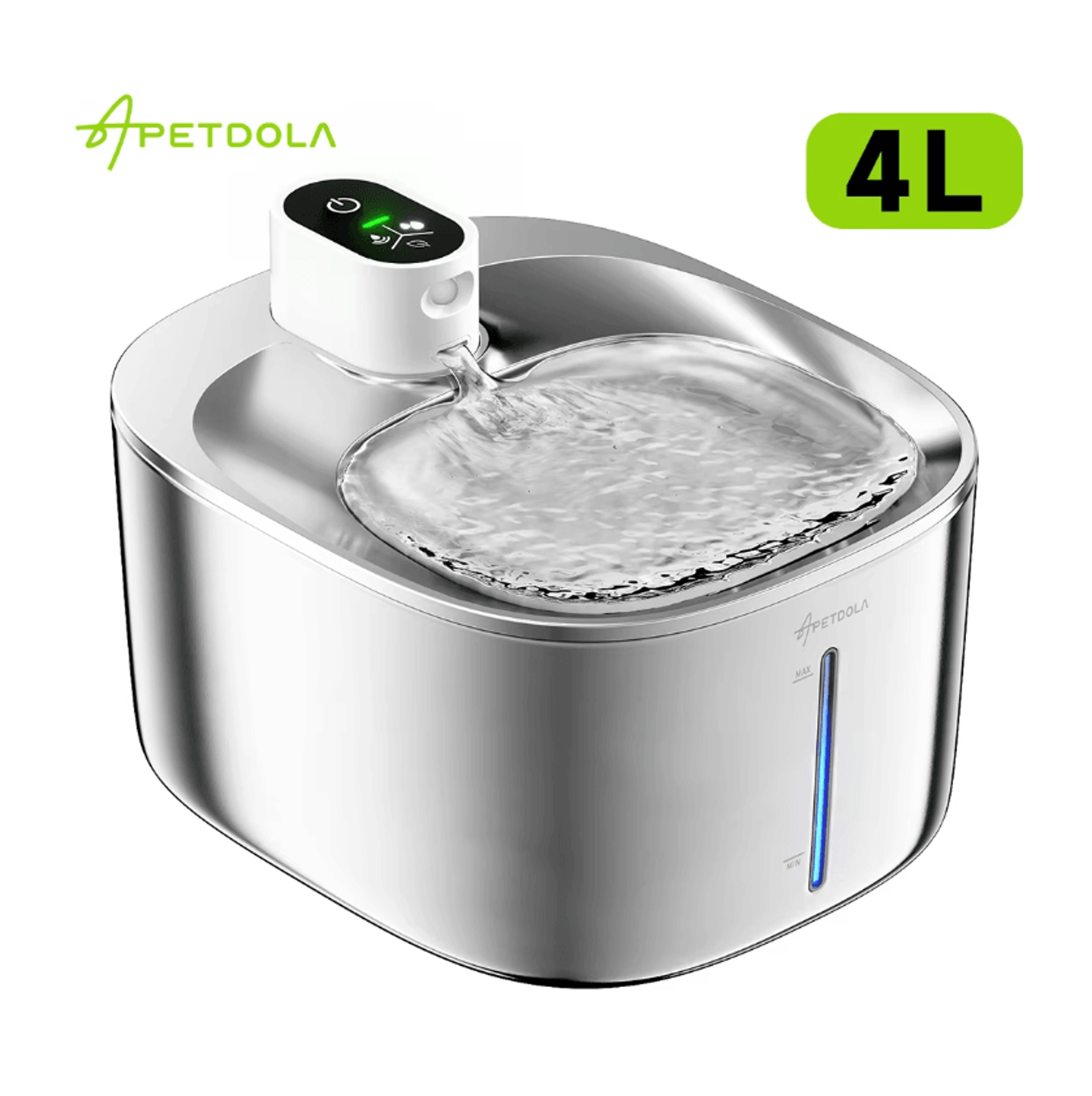 apetdola 4l wireless automatic pet water fountain for cats & dogs