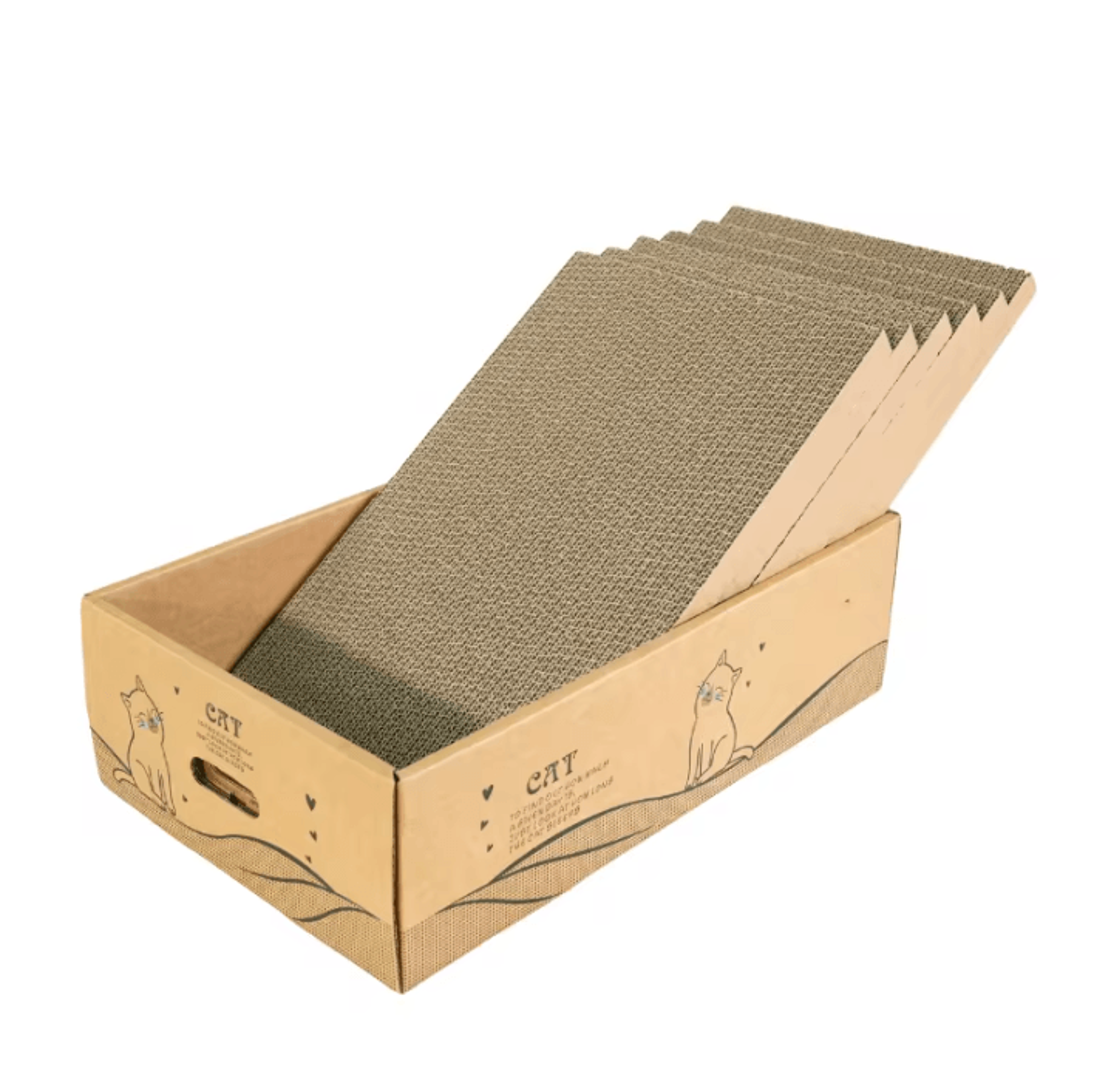 6Pack Extra Large Reversible Cardboard Cat Scratching Posts For Indoor Cats 4