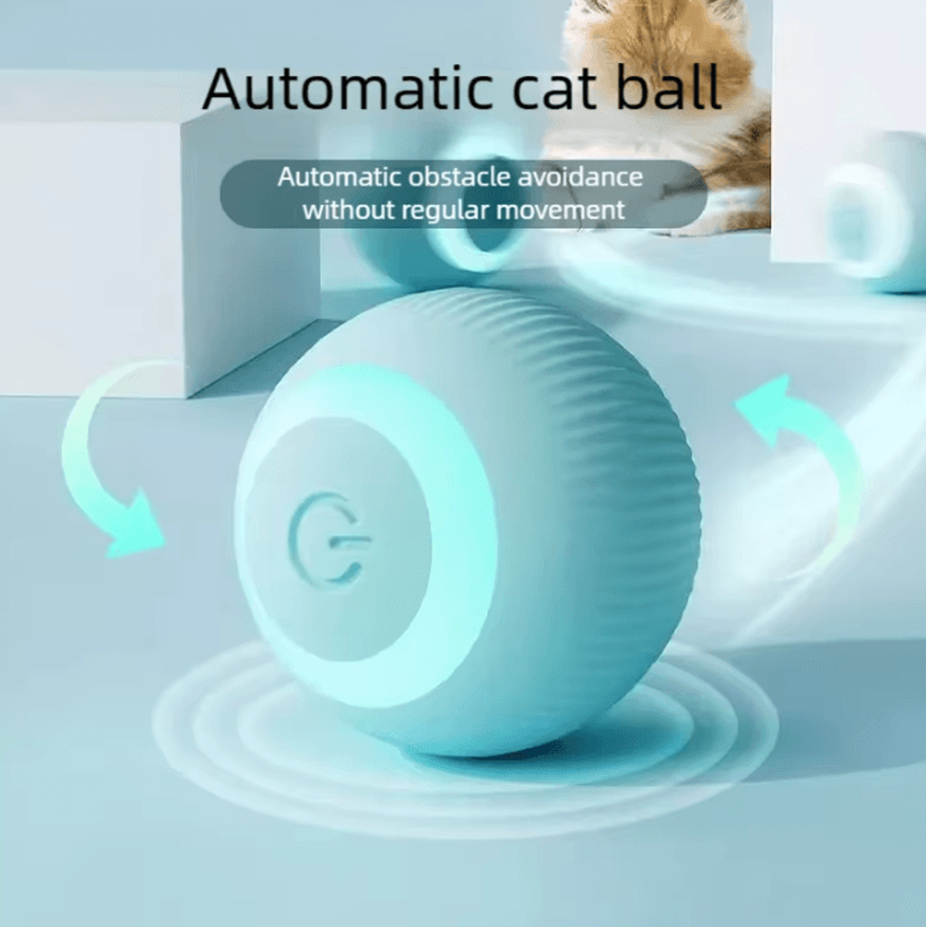RolliePounce Smart Interactive Rolling Ball Cat Toy 0