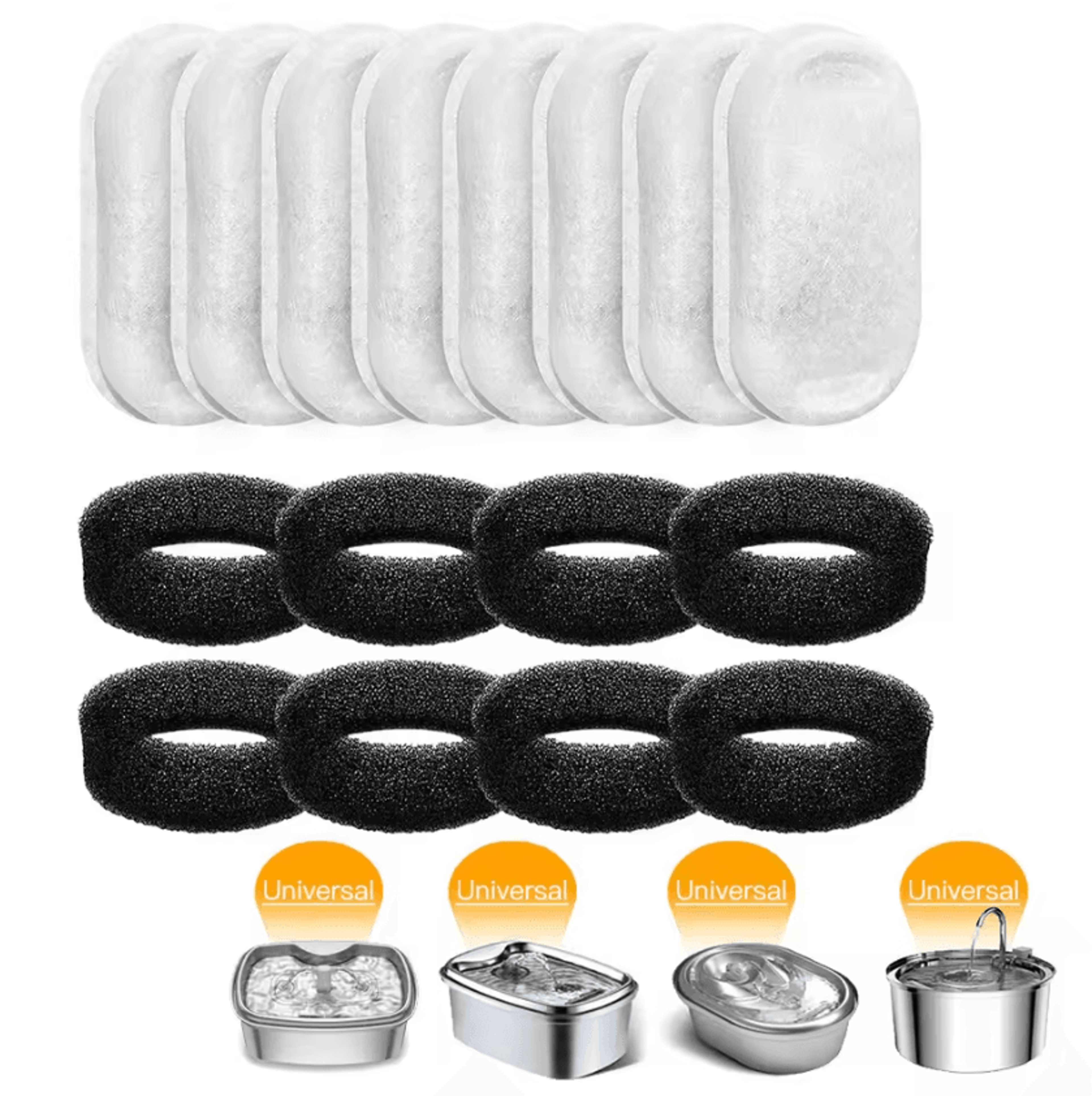 puresip activated carbon replacement filters for pet water fountains