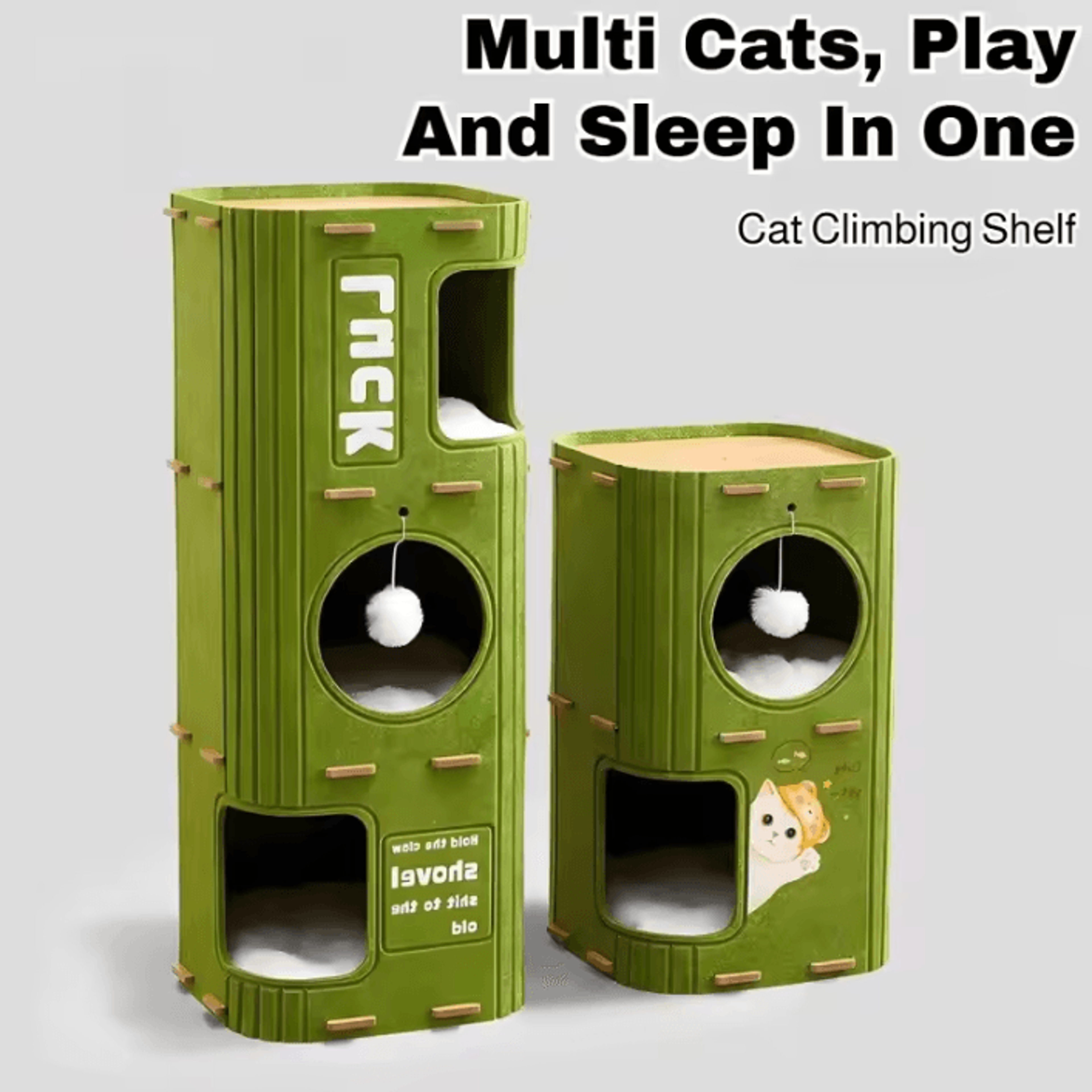FortiClimb MultiLevel Cat Nest  Scratching Tower 2