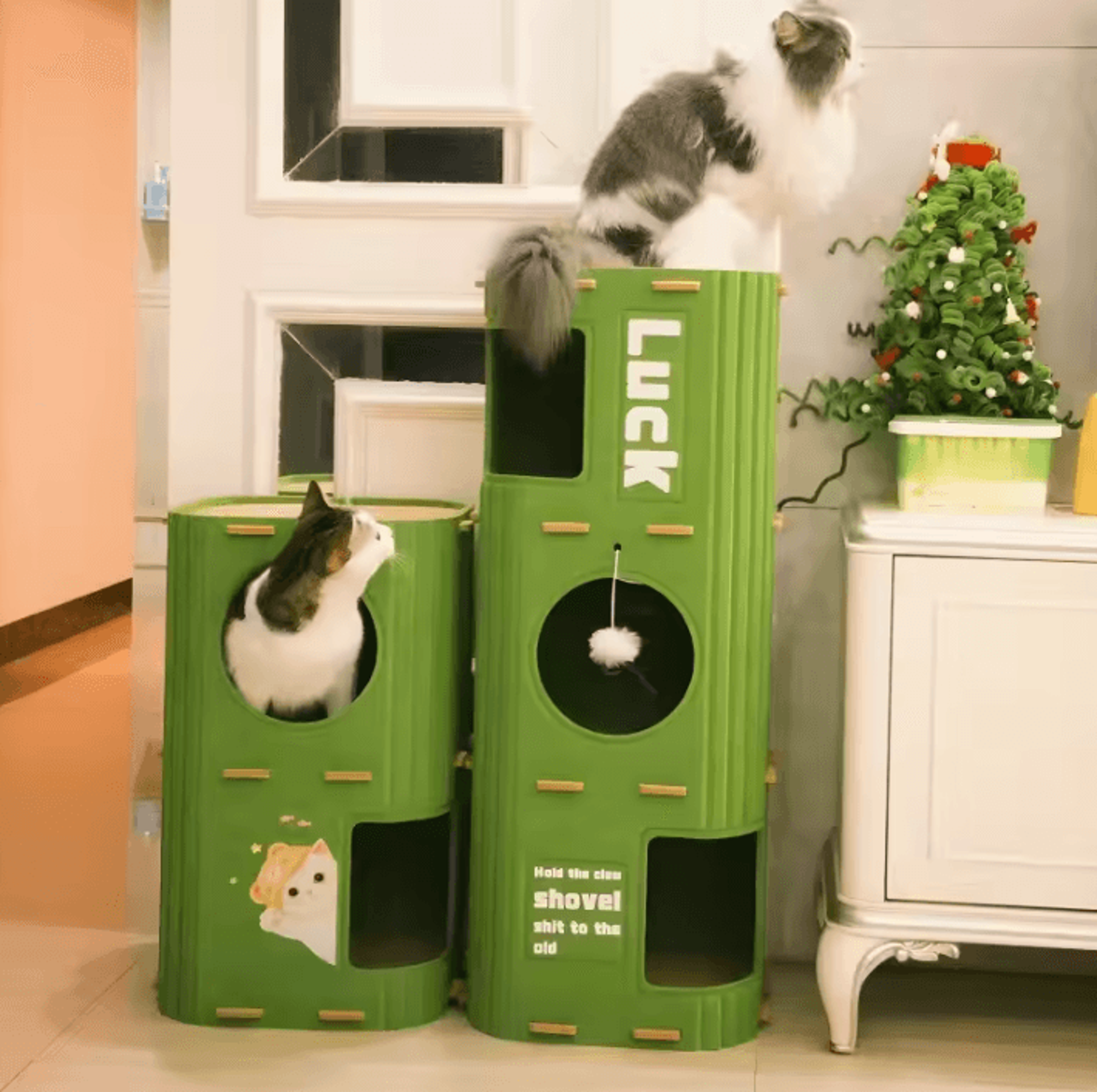 FortiClimb MultiLevel Cat Nest  Scratching Tower 3
