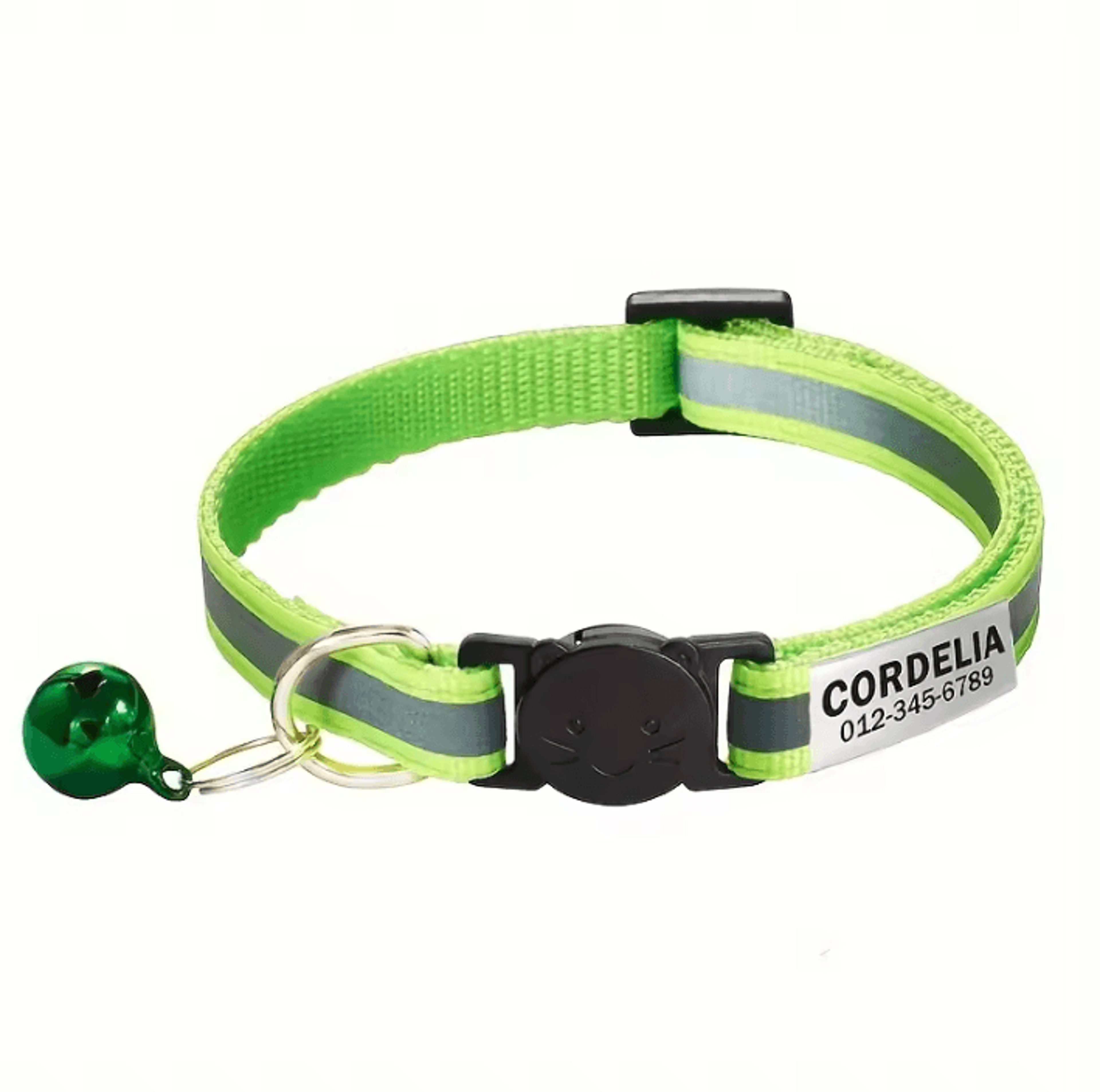 SafeGlow Personalized Reflective Cat Collar With Engraved Nameplate 11