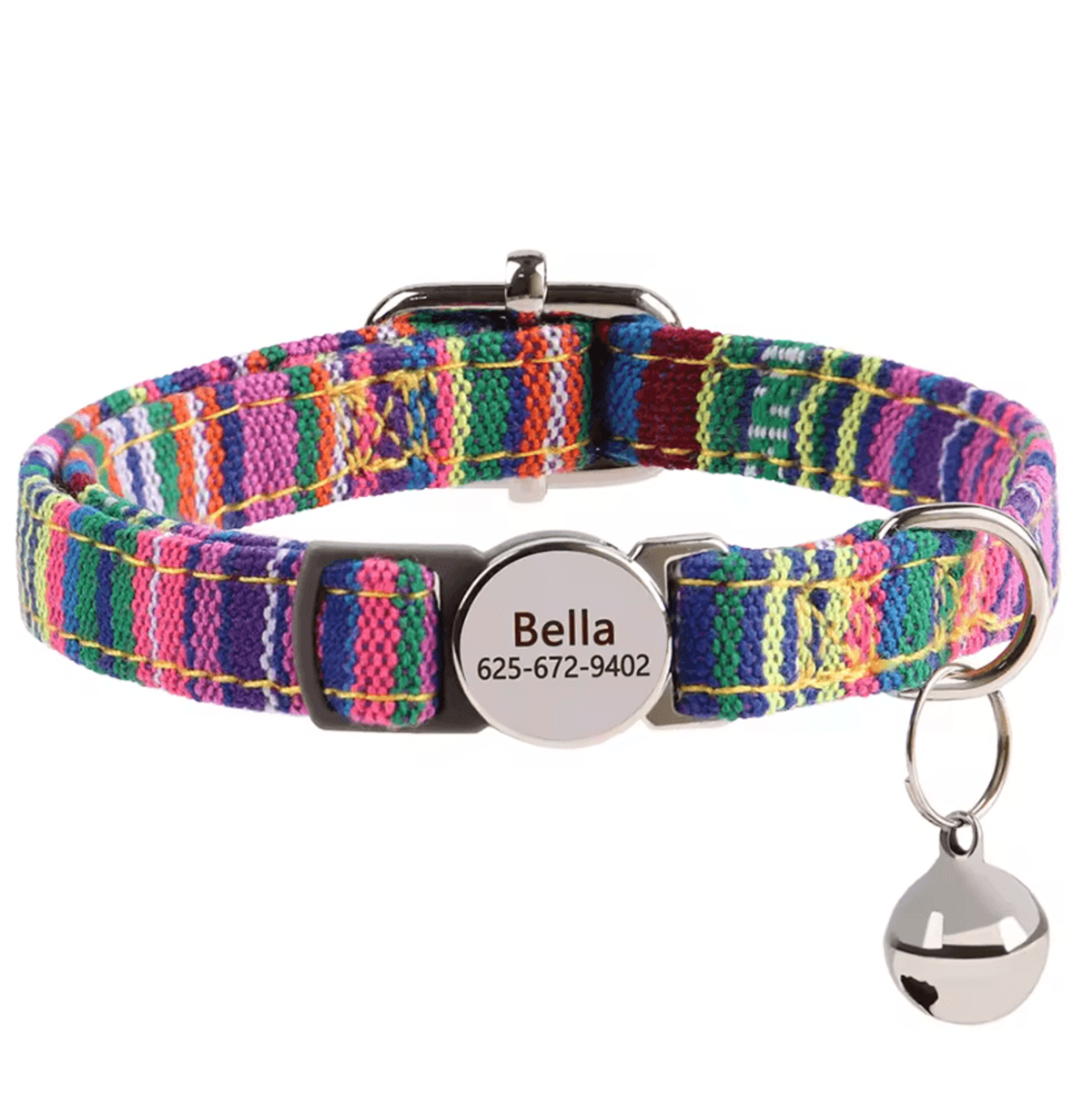 SafeSnap Personalized Breakaway Cat Collar For Cats  Small Puppies 4