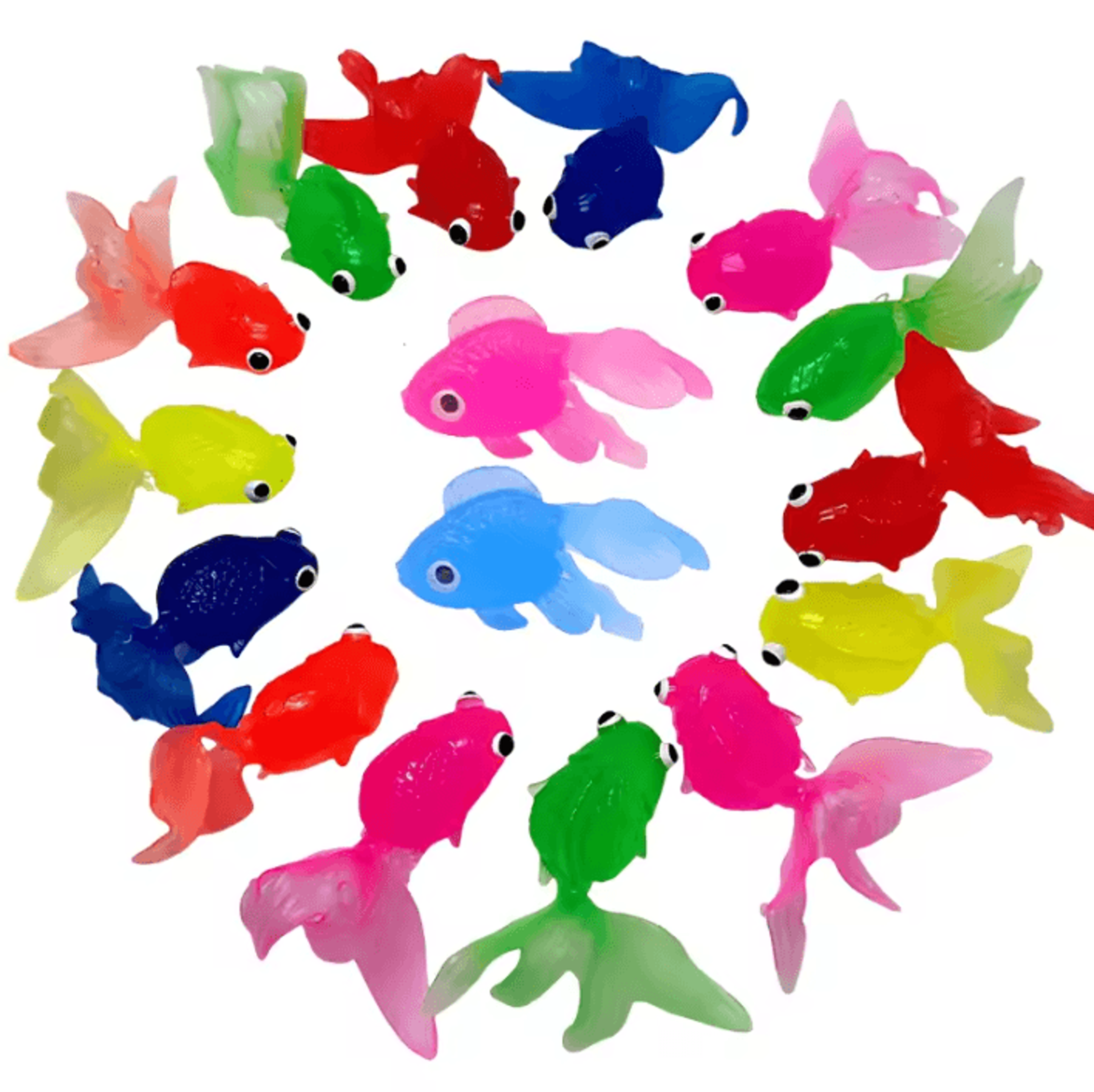 aquaglide floating goldfish aquarium decor & interactive cat toy set