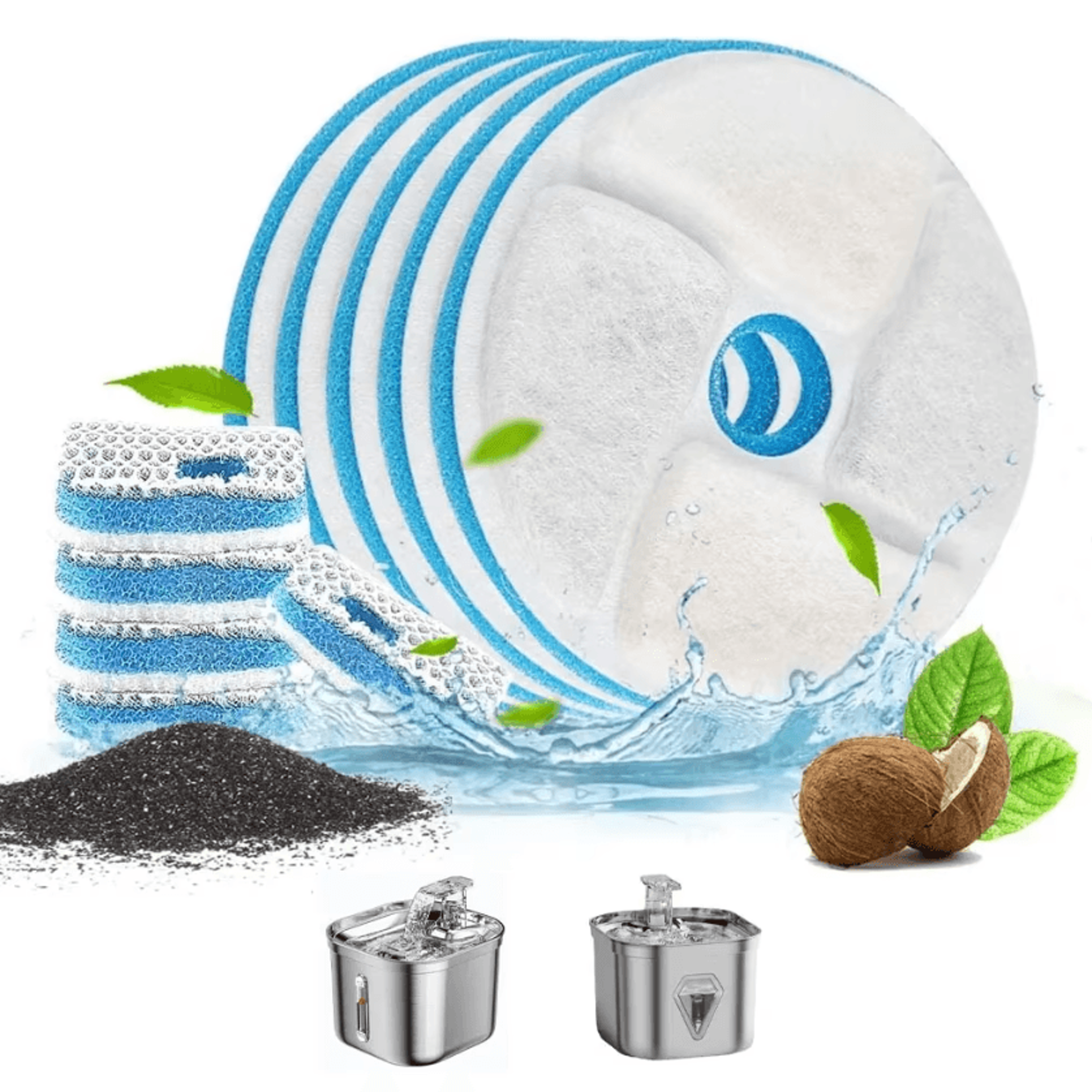 pureflow activated carbon replacement filters for pet water fountains