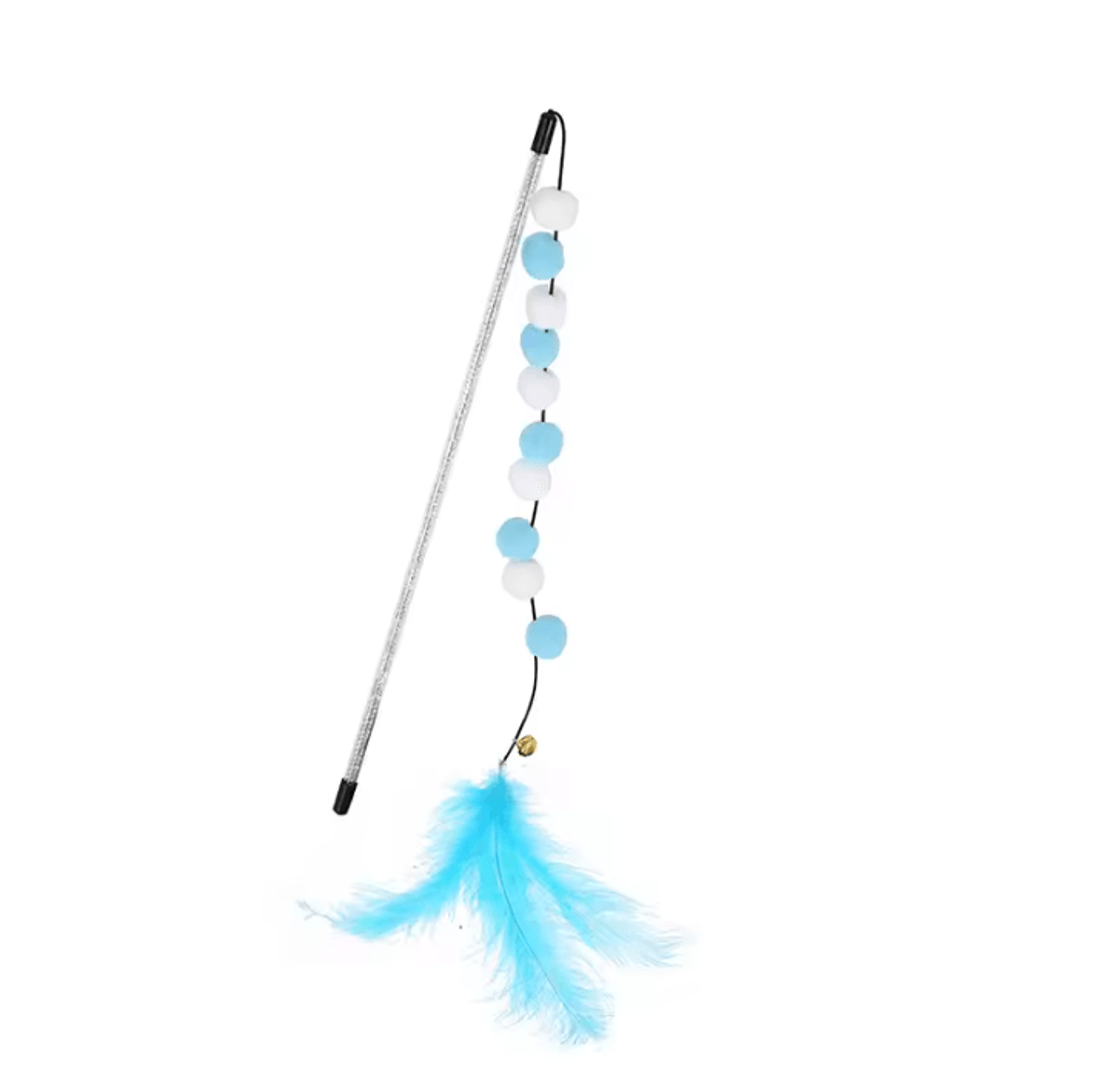 FeatherJingle Interactive Cat Teaser Wand With Bell  Feather Toy 4