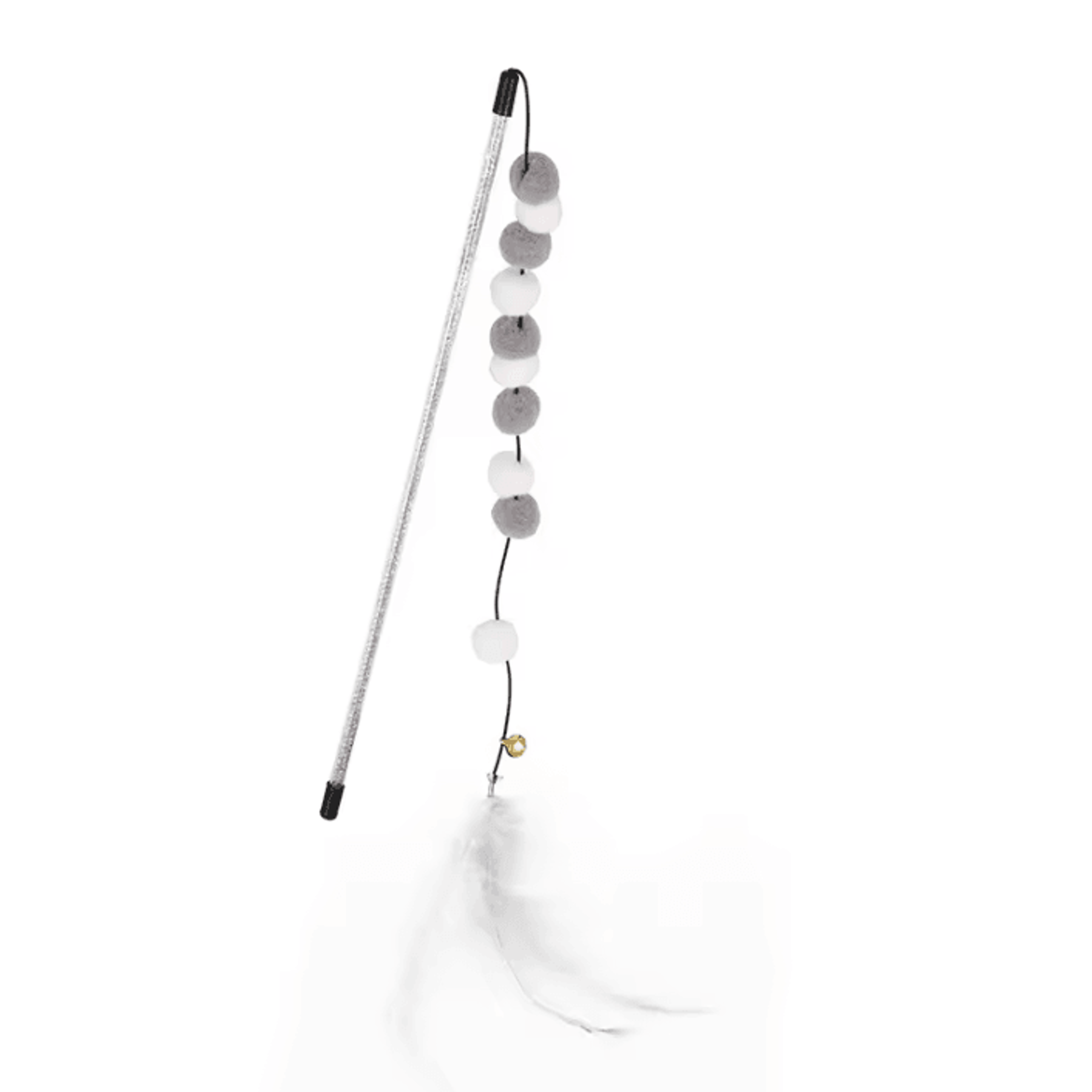 FeatherJingle Interactive Cat Teaser Wand With Bell  Feather Toy 6