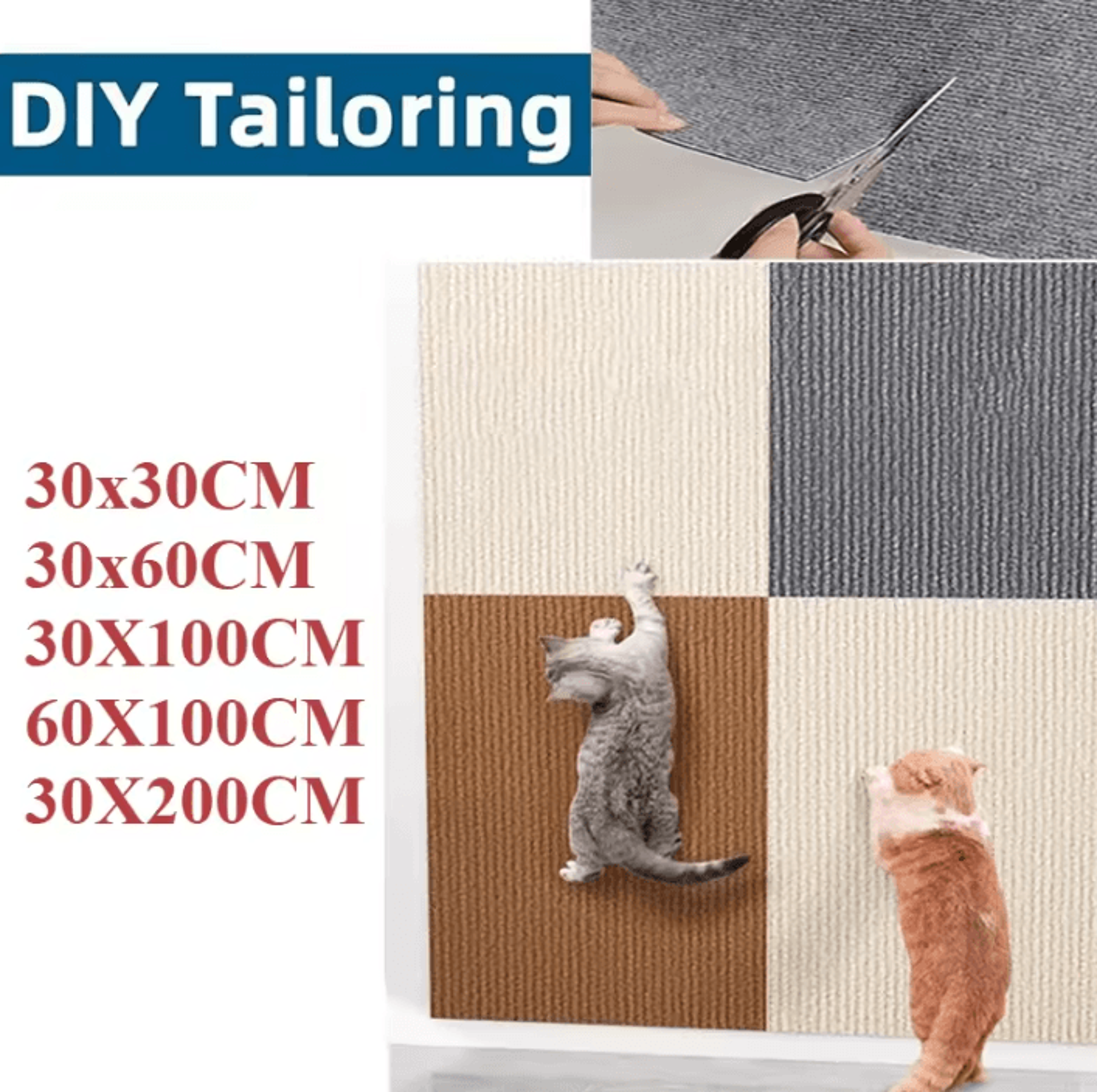 ScratchGuard DIY Cat Scratch Mat For Sofa  Wall Protection 0