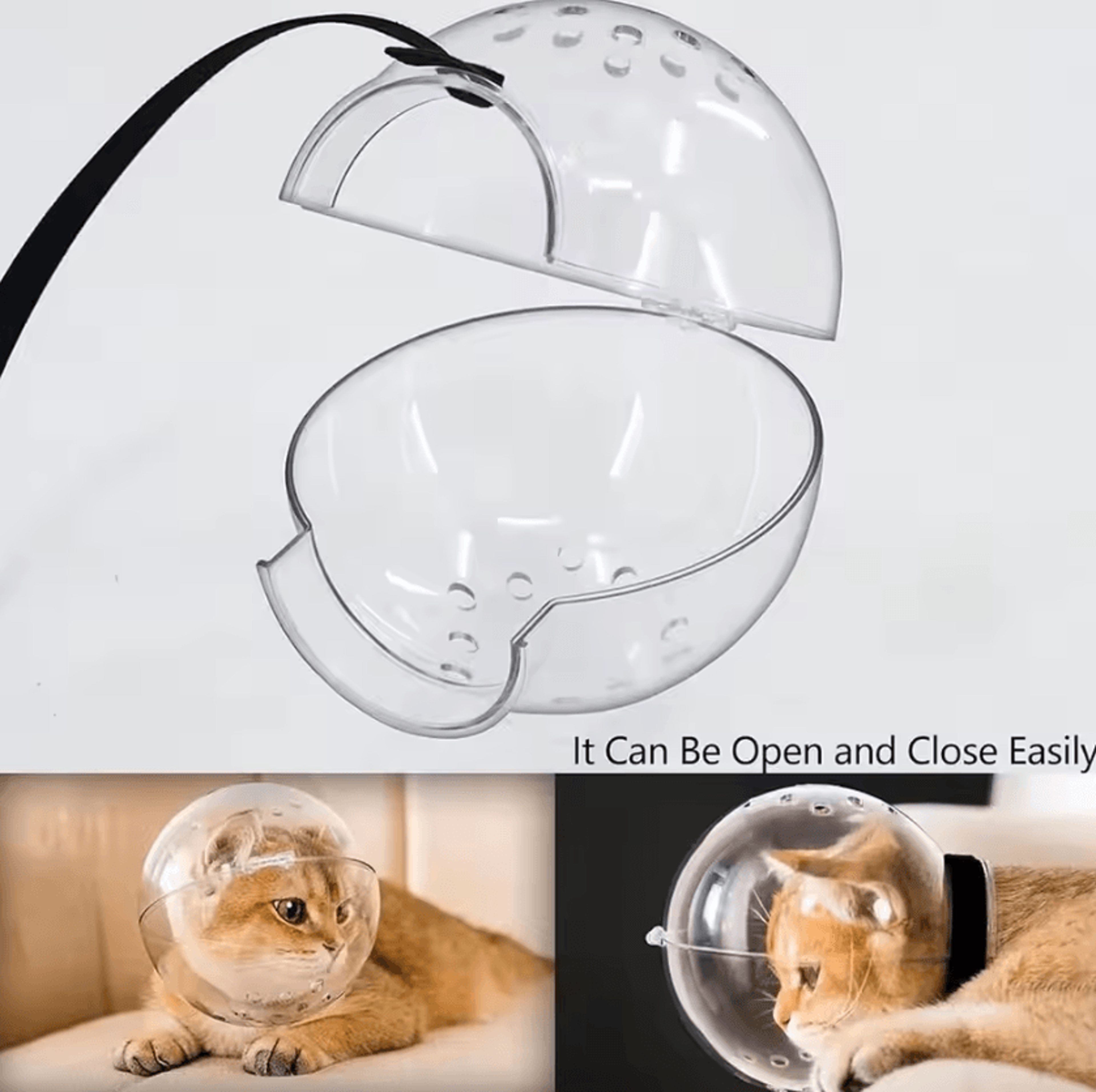 ClearGuard Breathable Cat Muzzle  Grooming Face Cover 0