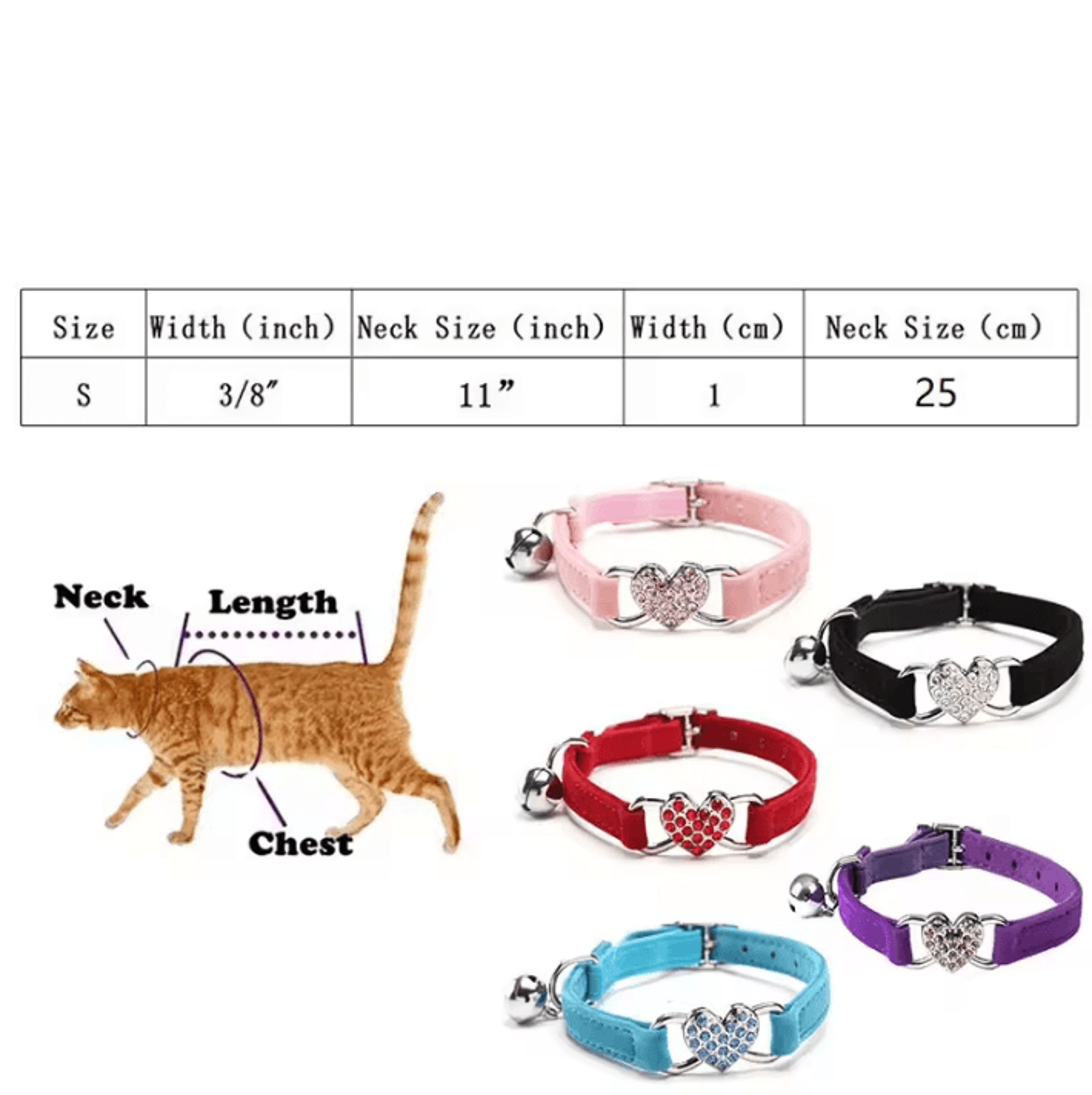 SafeCharm Breakaway Cat Collar With Bell For Cats  Small Dogs 1