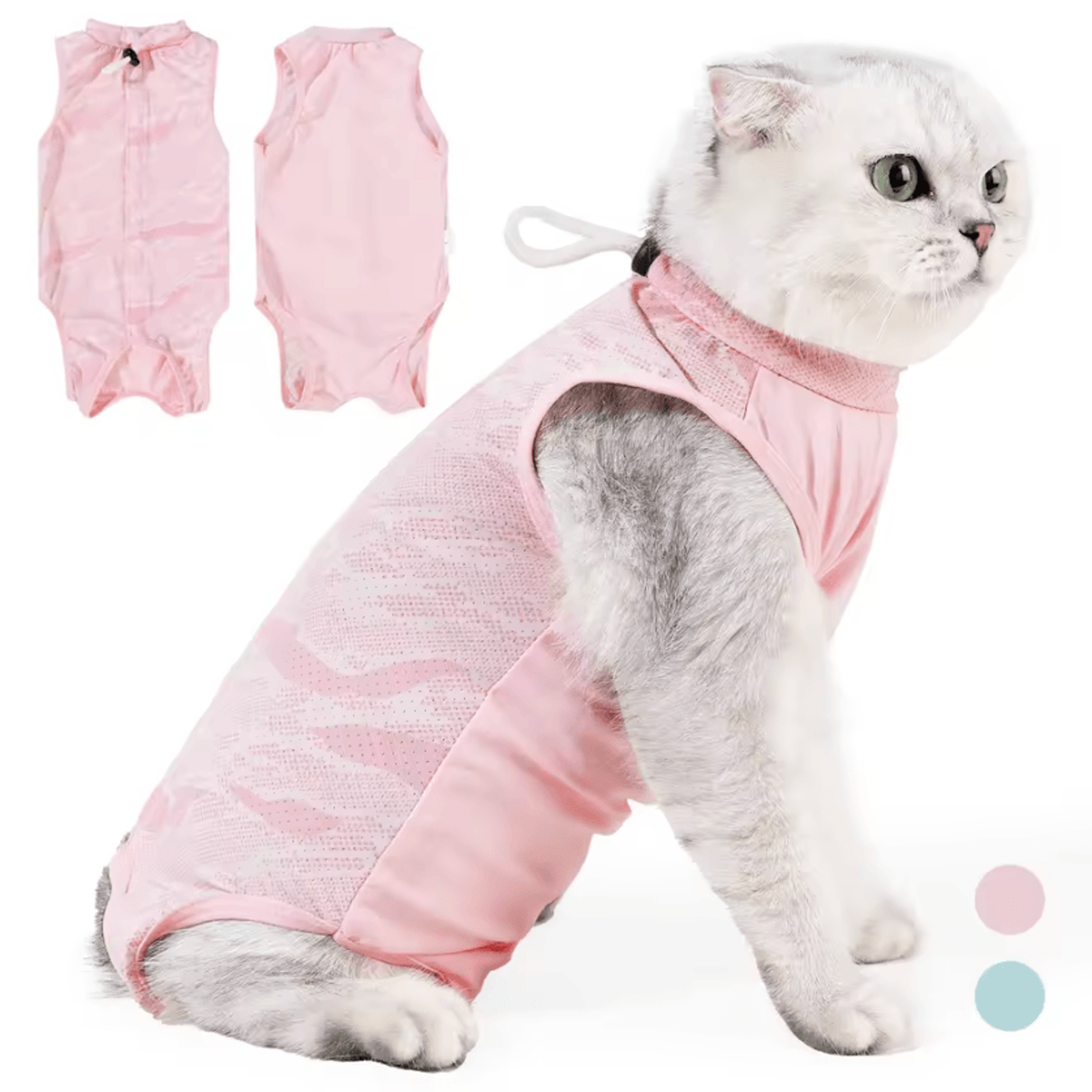 comfortfit female cat recovery suit – breathable post-surgery onesie for spay recovery