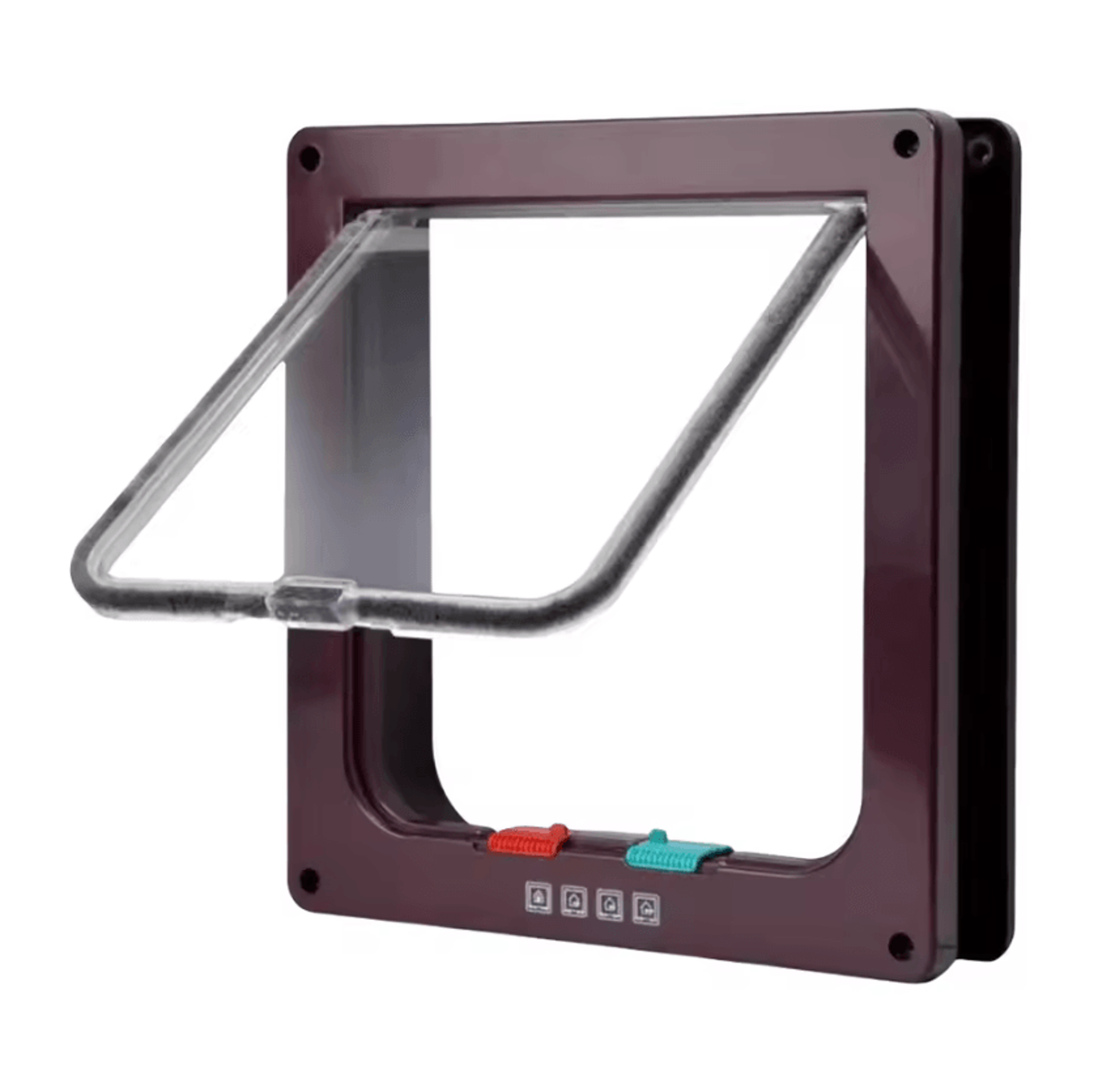 SecurePass 4Way Locking Pet Door  Transparent Cat  Puppy Flap For Easy Indoor  Outdoor Access 4