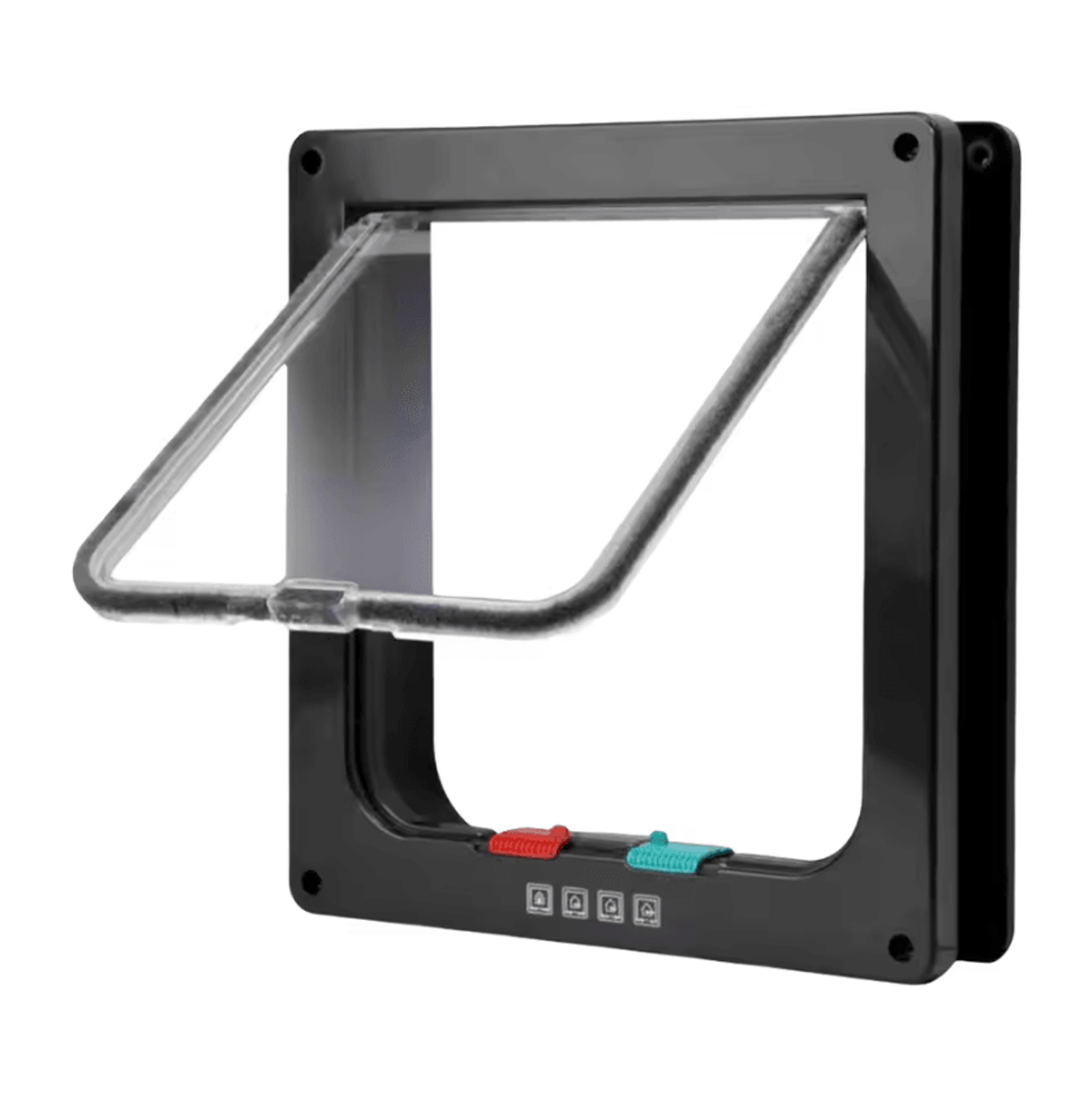 SecurePass 4Way Locking Pet Door  Transparent Cat  Puppy Flap For Easy Indoor  Outdoor Access 5