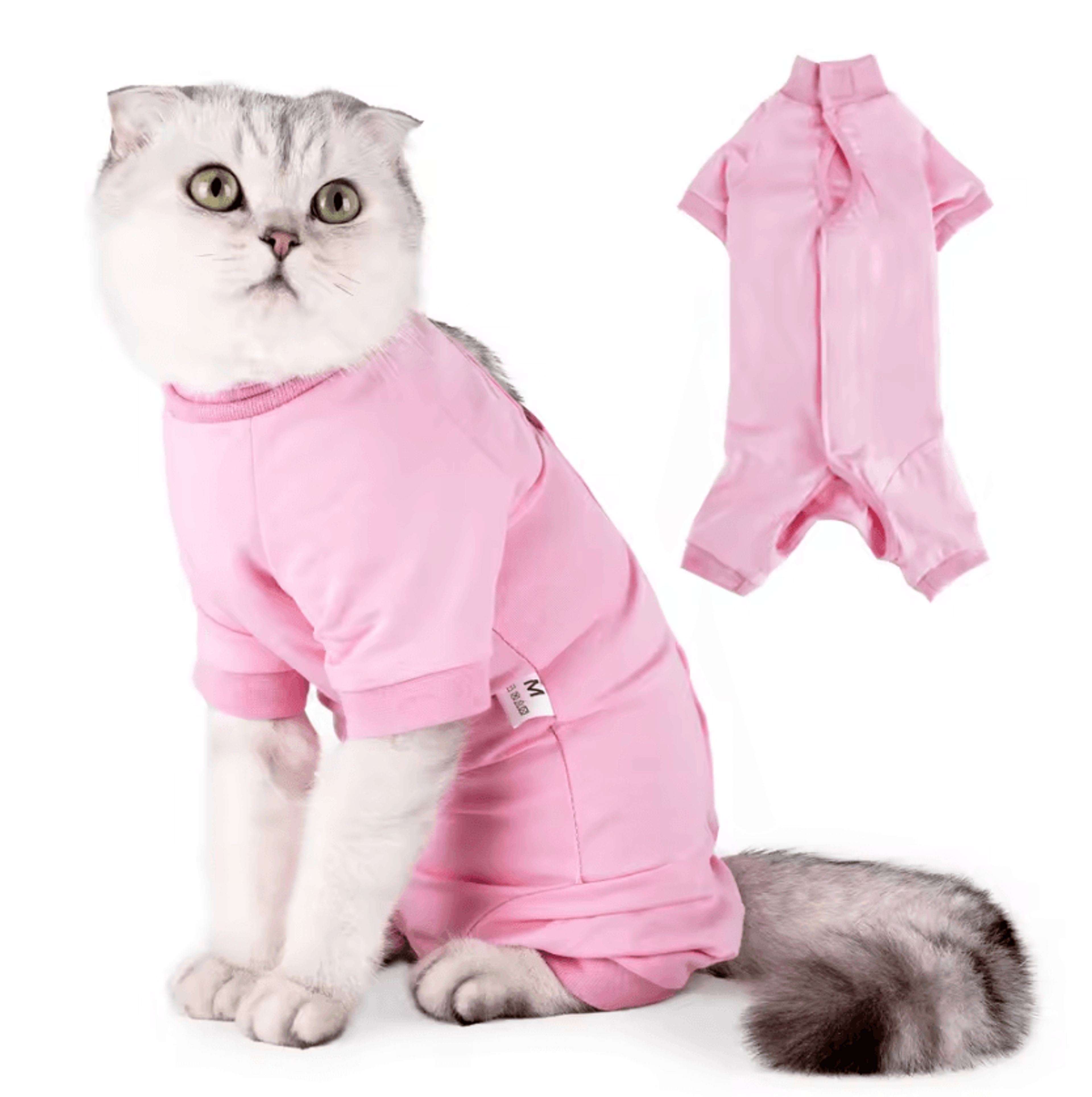 healpurr cat recovery suit – soft anti-licking surgical onesie for cats & small pets