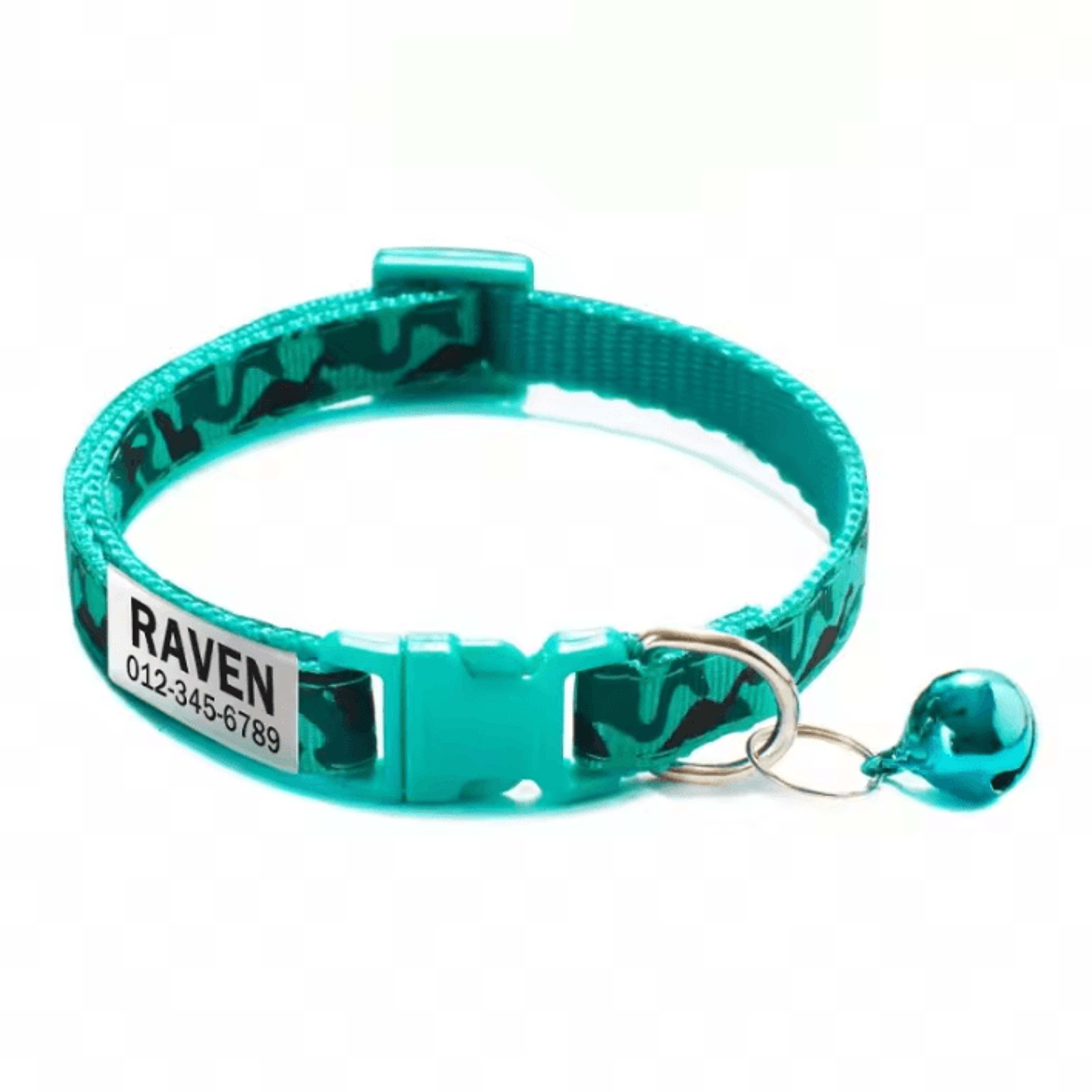CamoPaws Personalized Pet Collar  Custom Name ID Collar With Bell For Cats  Small Dogs 10