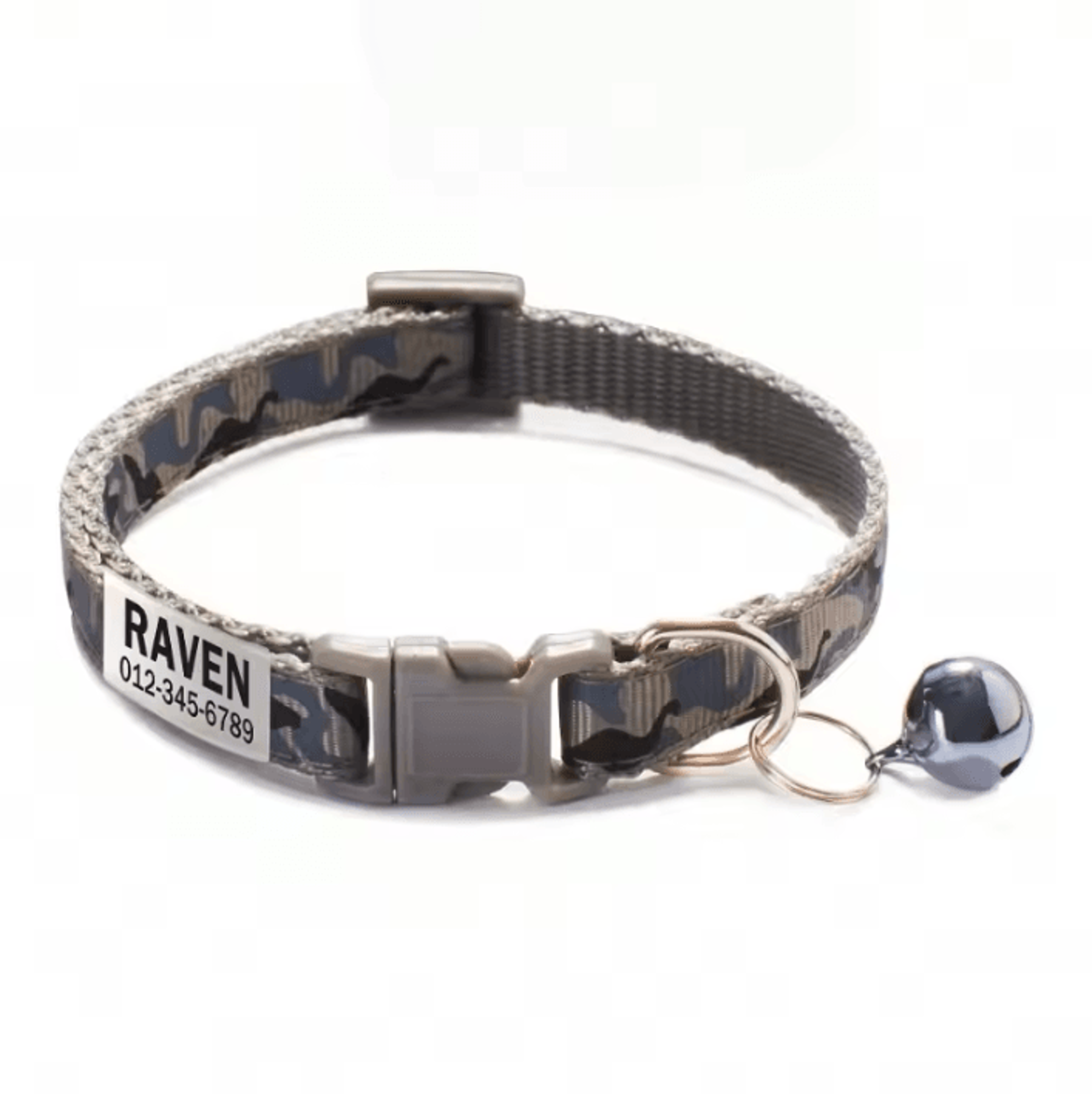 CamoPaws Personalized Pet Collar  Custom Name ID Collar With Bell For Cats  Small Dogs 6