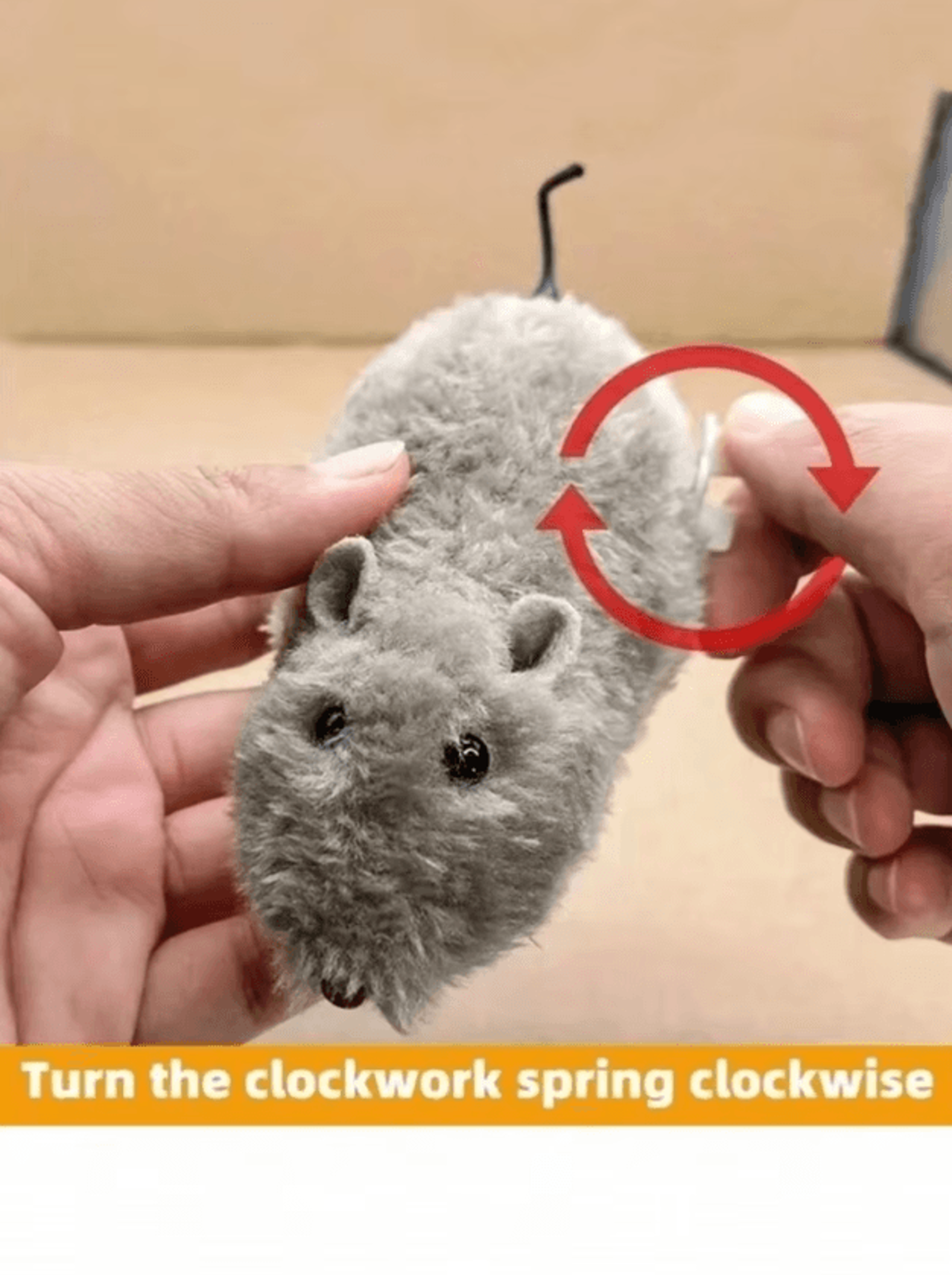 ScurryPaws WindUp Mouse Toy  Interactive Plush Chase Toy For Cats  Small Dogs 2
