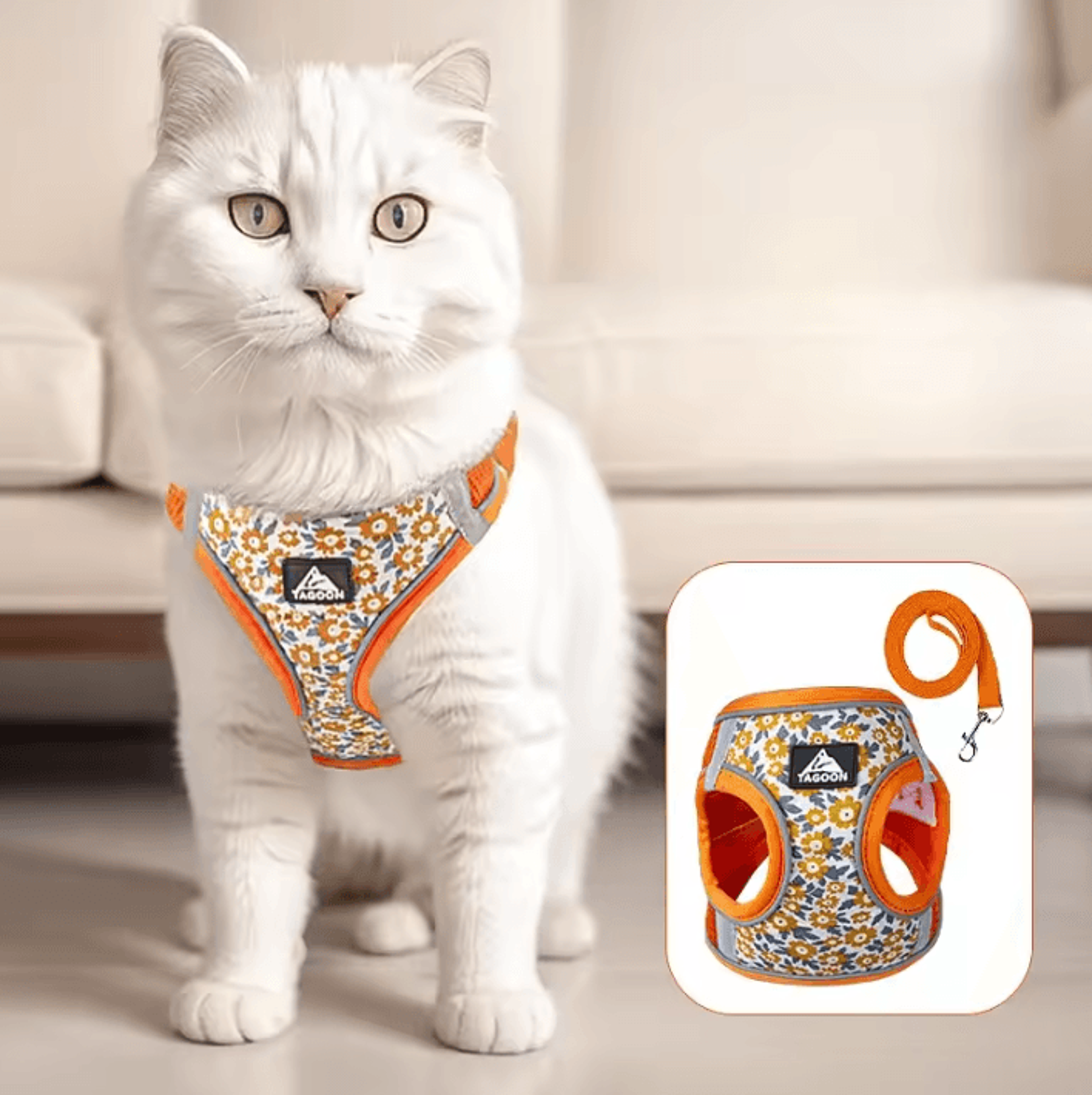 Reflective EscapeProof Cat Harness  Leash Set  Cat Harness And Leash For Safe Outdoor Adventures 2