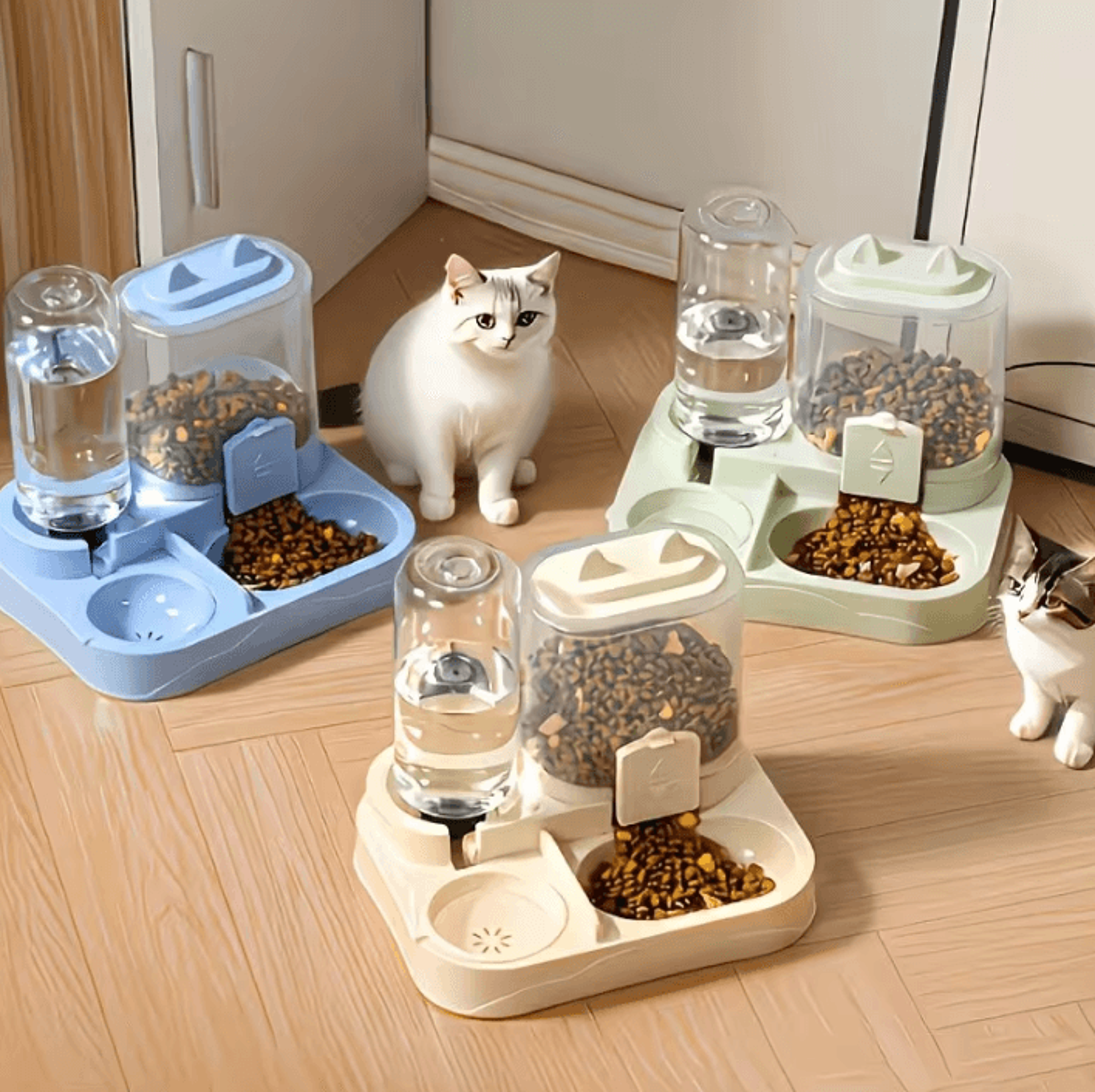 2in1 Automatic Pet Feeder  Water Dispenser Station 2