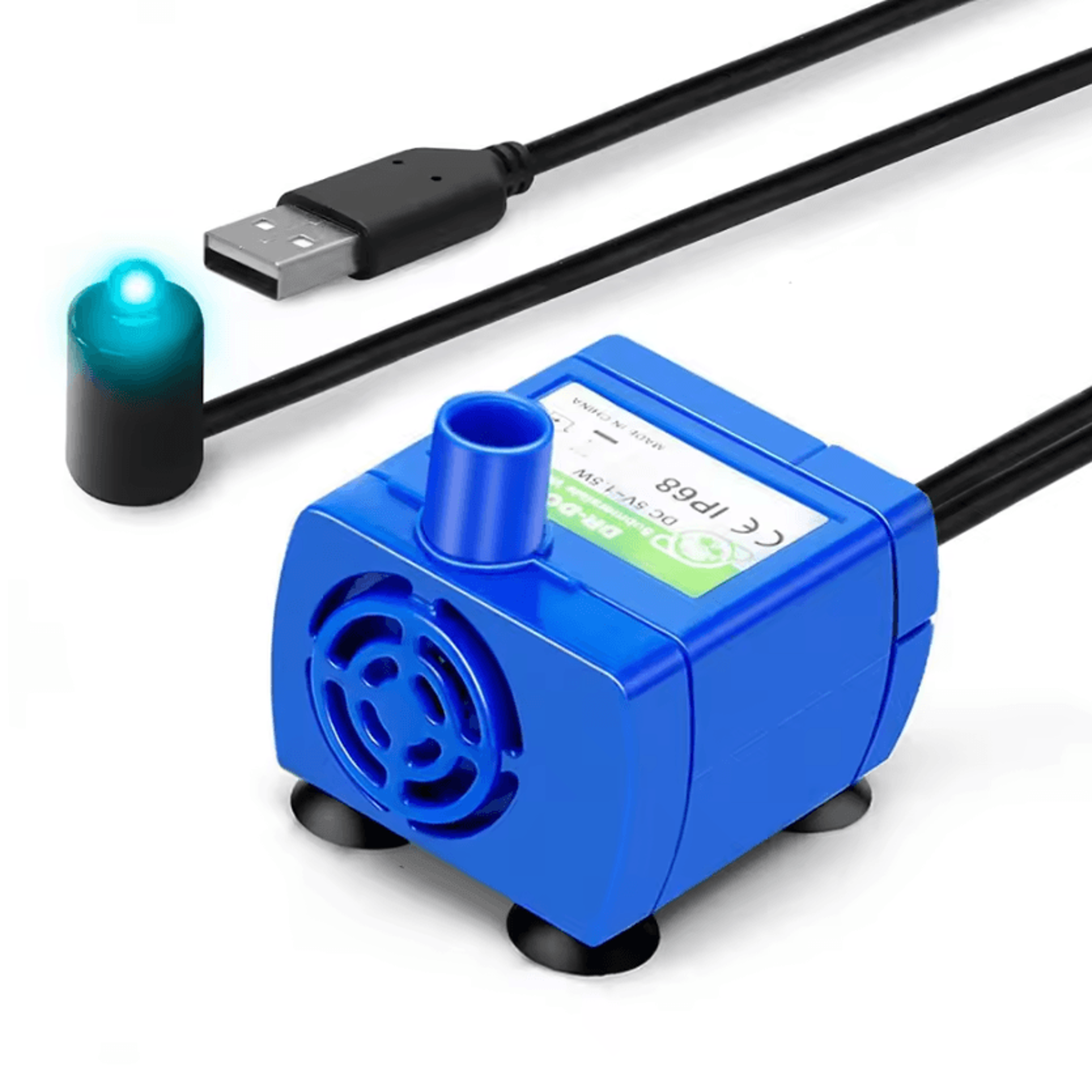 USB Water Fountain Pump Replacement With LED Light 4