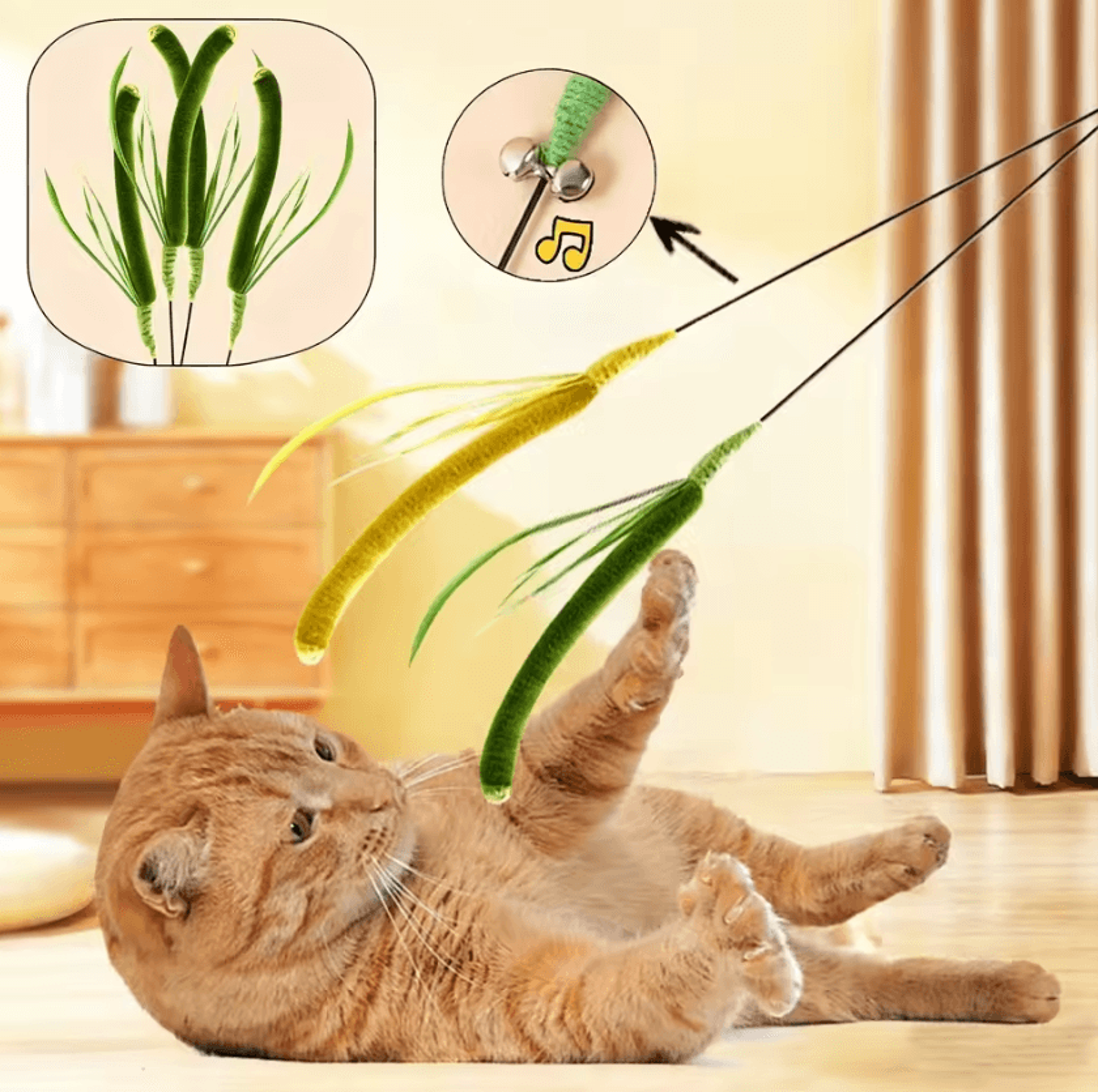 FeatherTail Interactive Cat Wand Toy 0