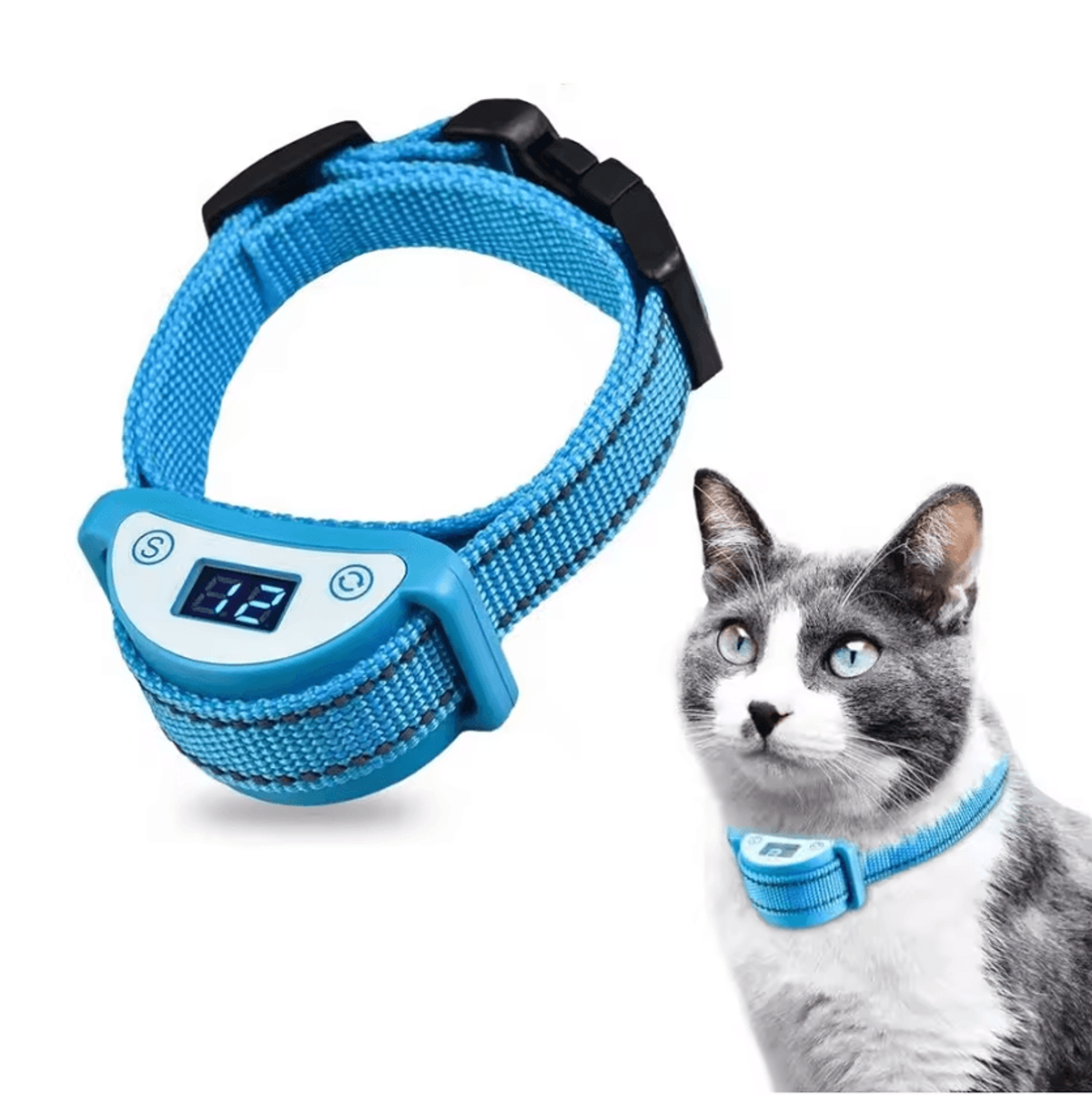 quietpaws rechargeable anti-meow training collar for cats