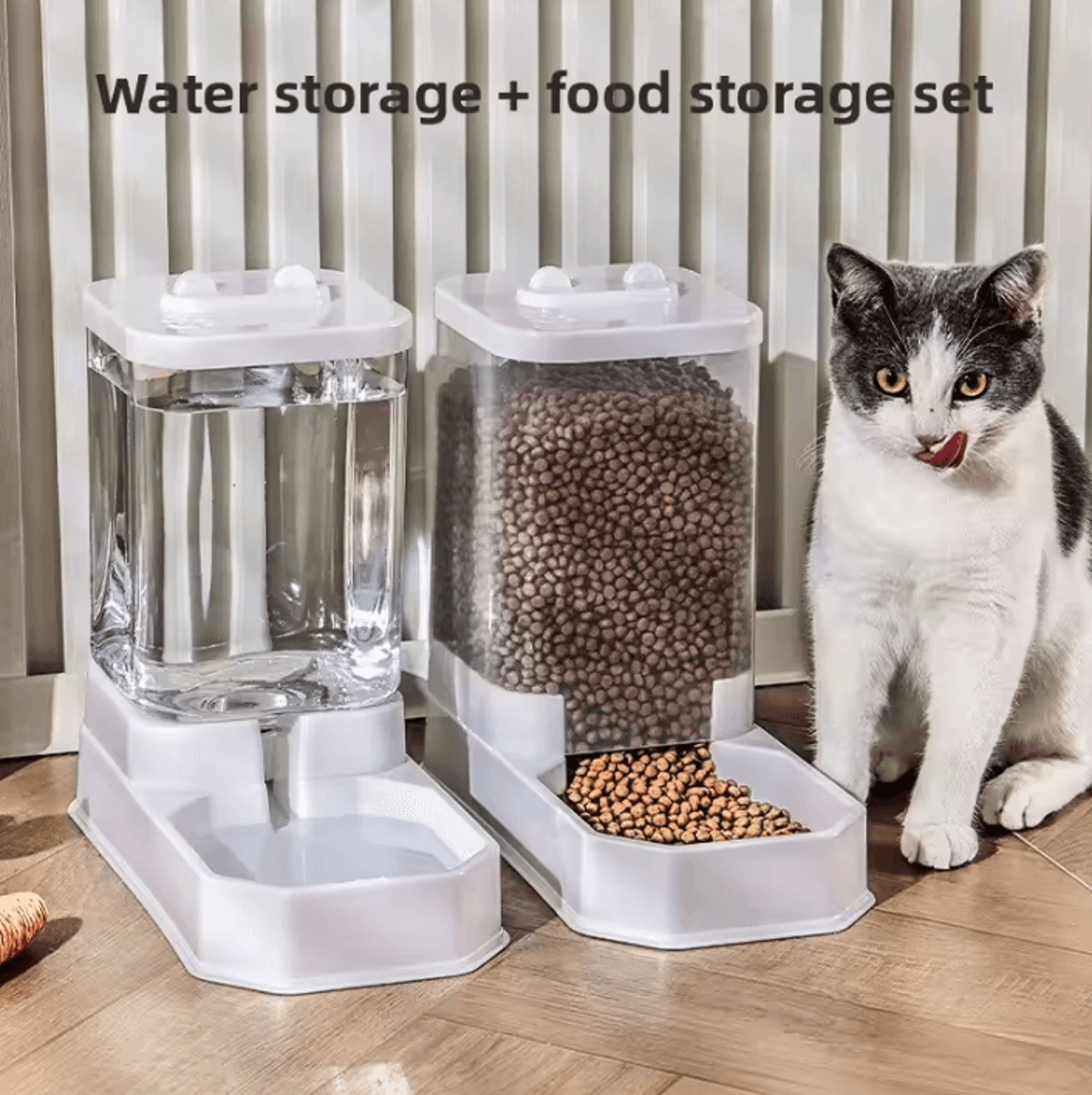 FreshServe Large Capacity Automatic Pet Feeder  Water Dispenser Set 0