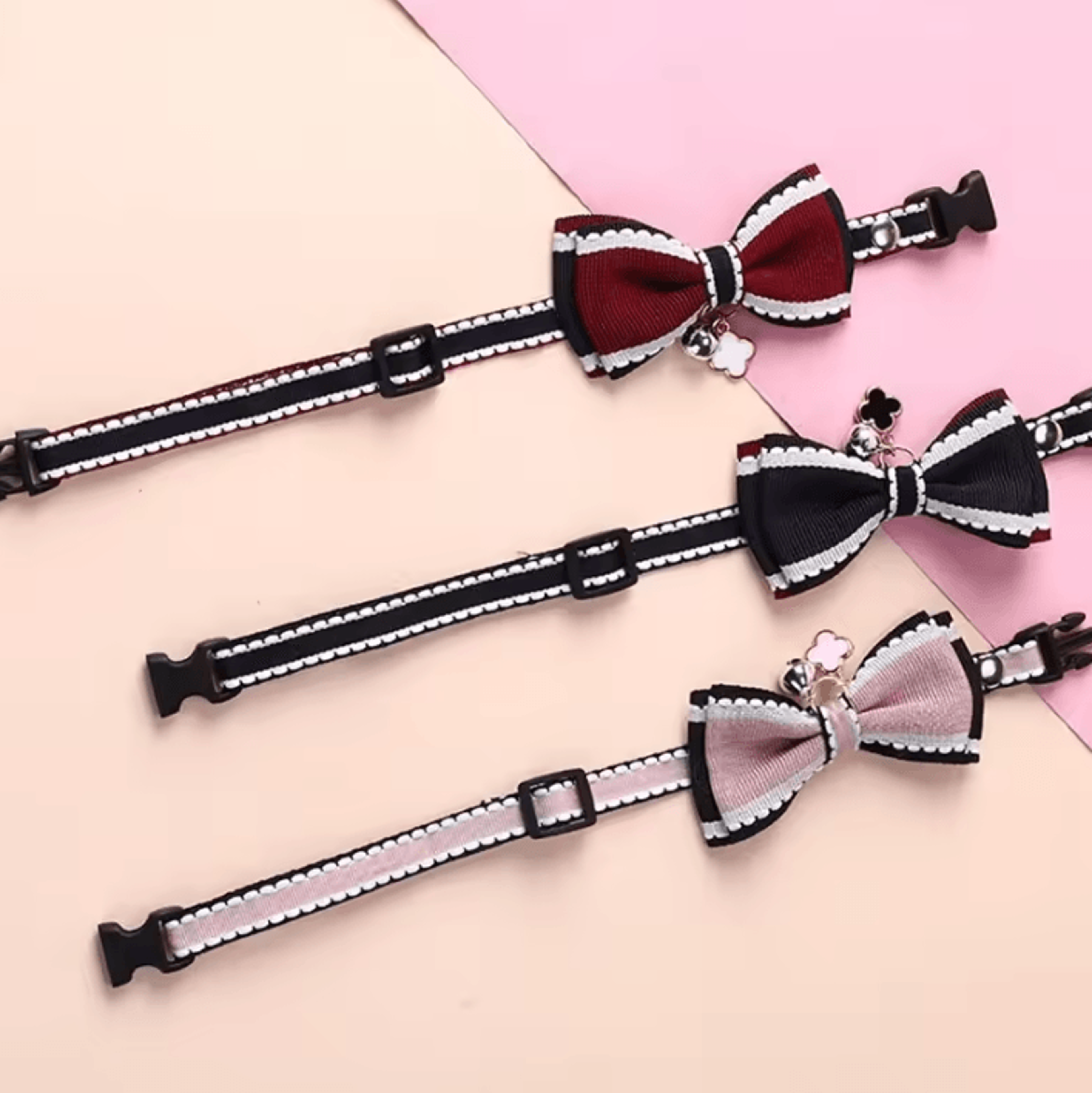 BellaBow Adjustable Pet Collar With Bell 0
