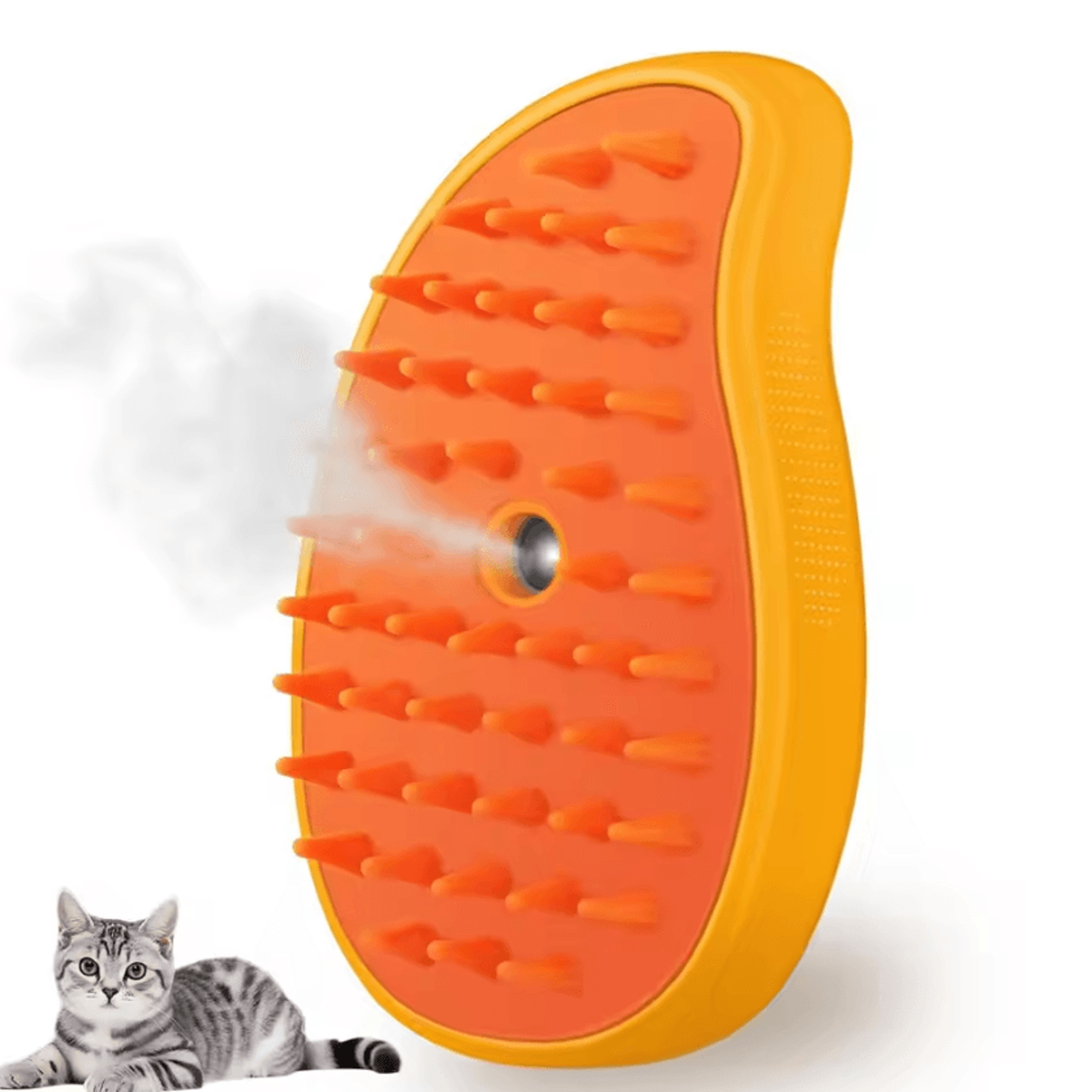 steamglow 3-in-1 pet grooming & massage brush