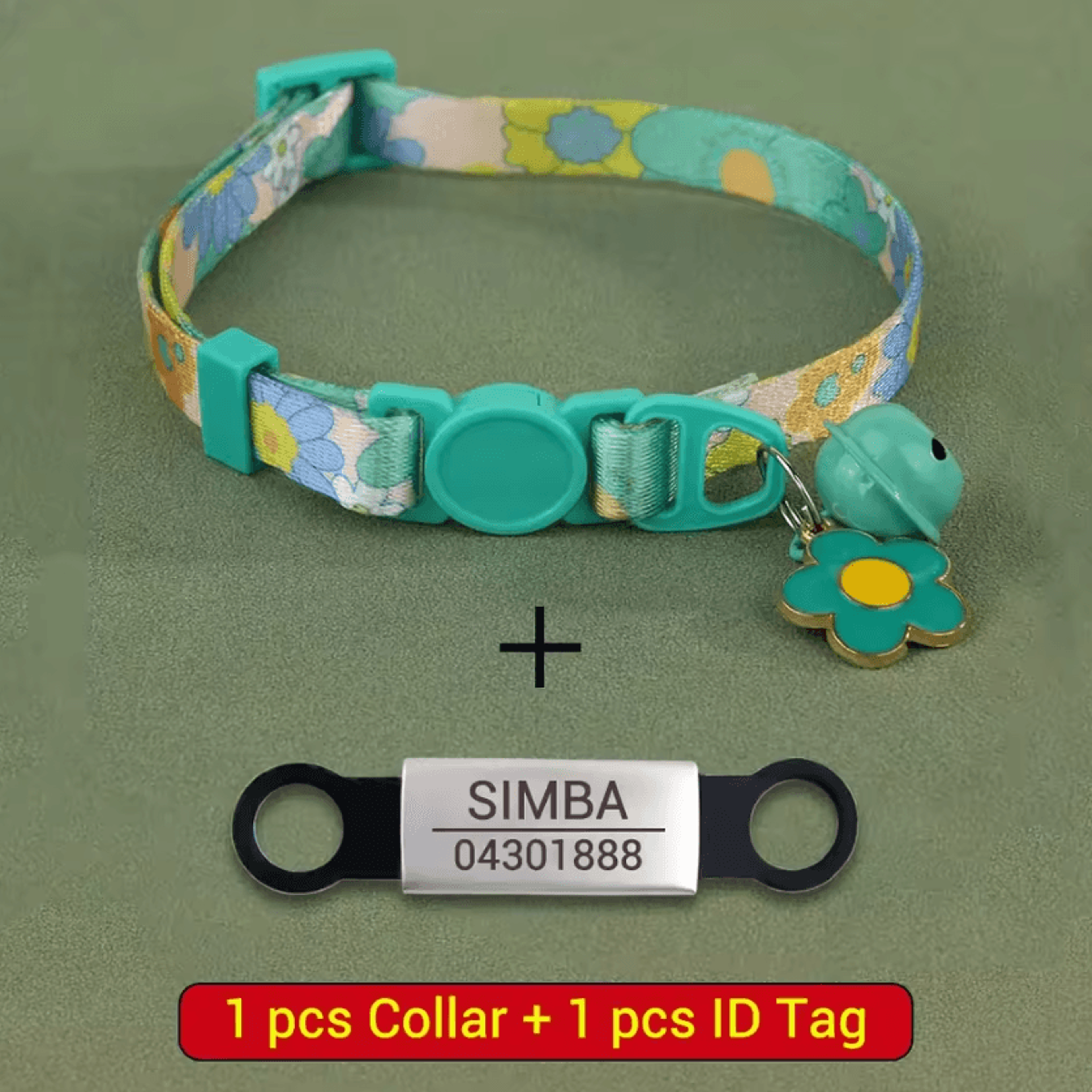 SafeTag Personalized Cat Collar With Engraved ID  Bell 2